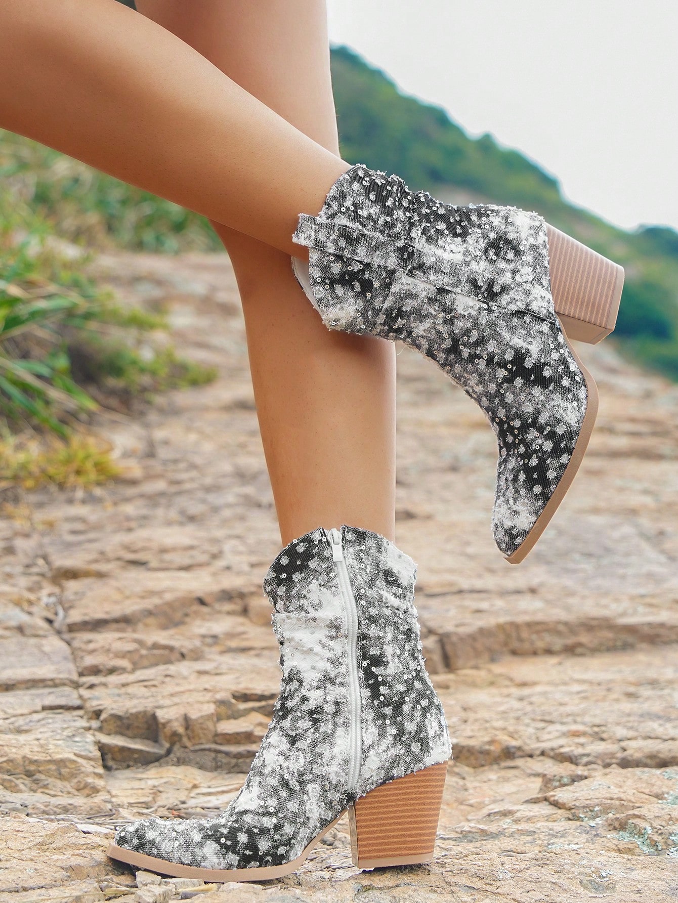 In Black and White Women Ankle Boots & Booties