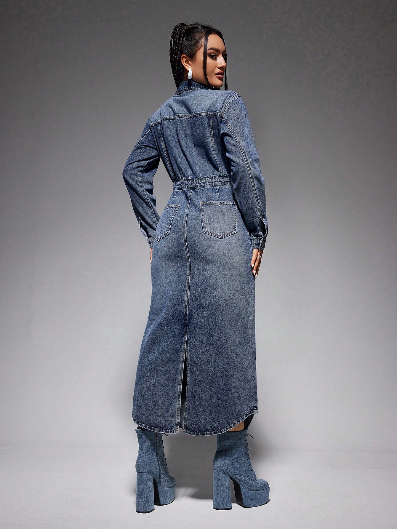 In Blue Women Denim Dresses