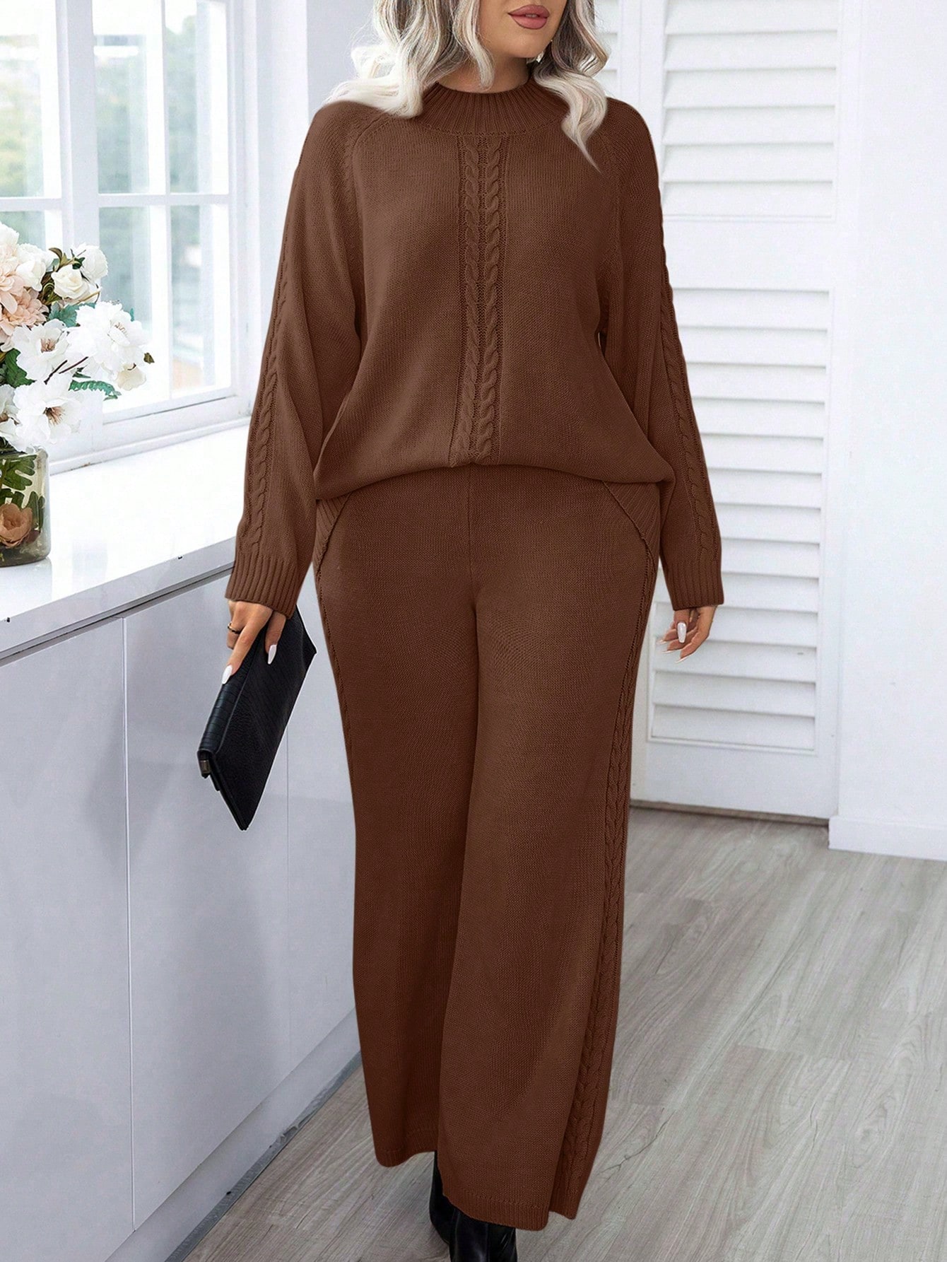 In Casual Plus Size Sweater Co-ords