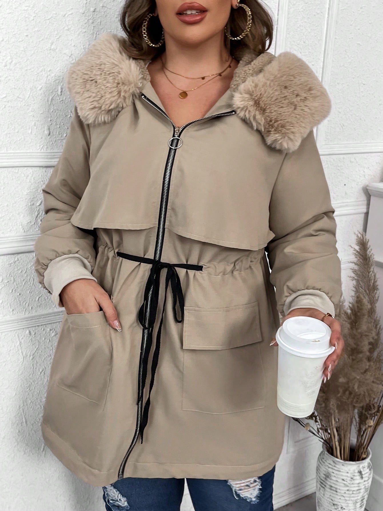 In Casual Plus Size Winter Coats