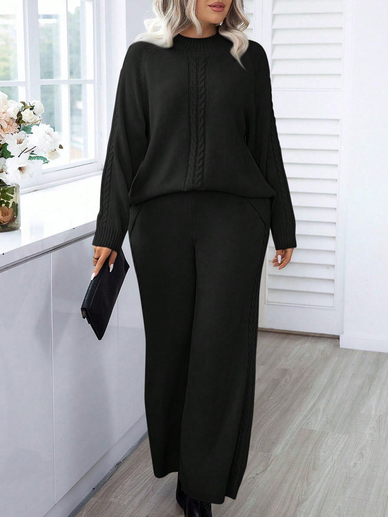 In Casual Plus Size Sweater Co-ords