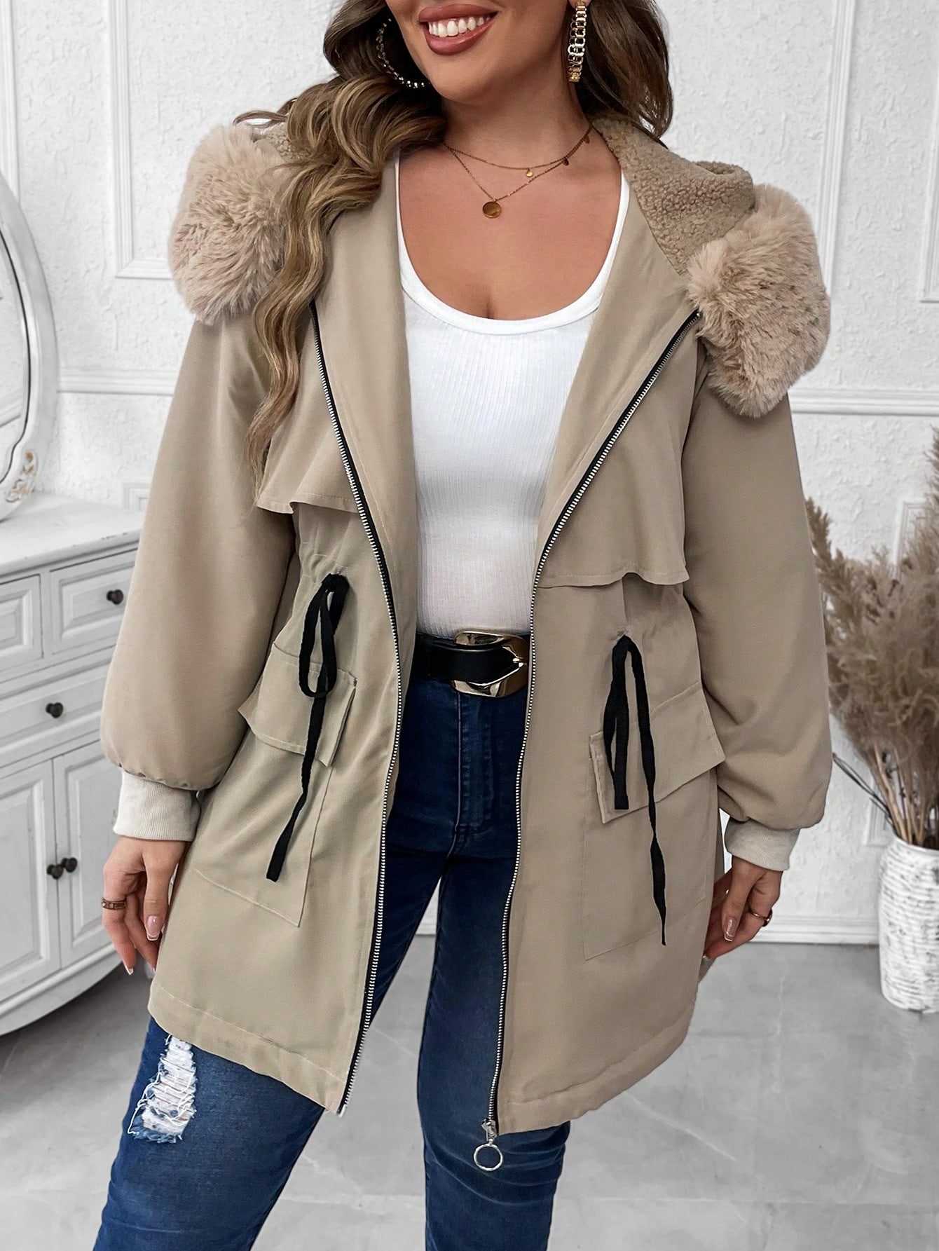 In Casual Plus Size Winter Coats