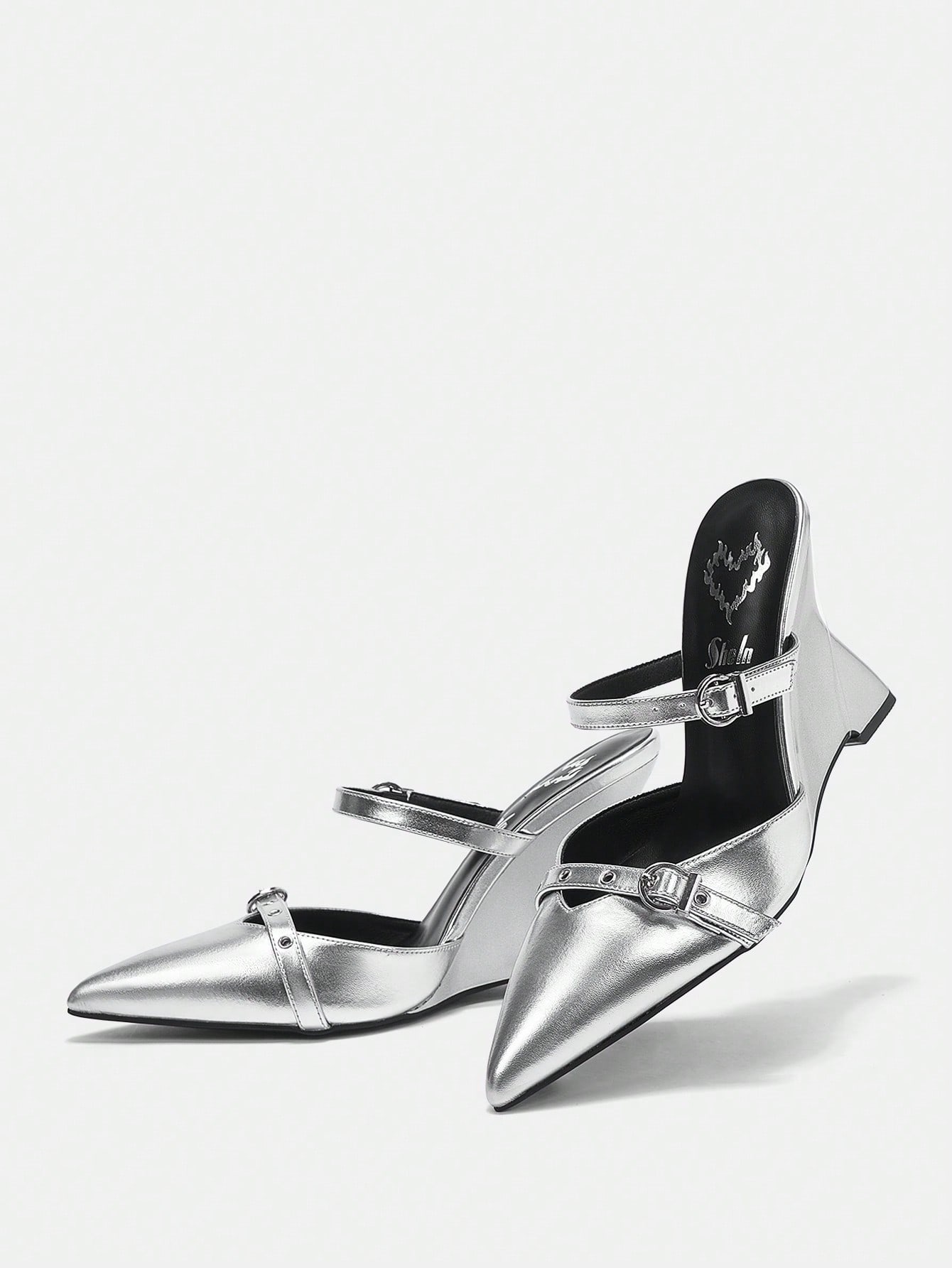 In Silver Women Wedges & Flatform