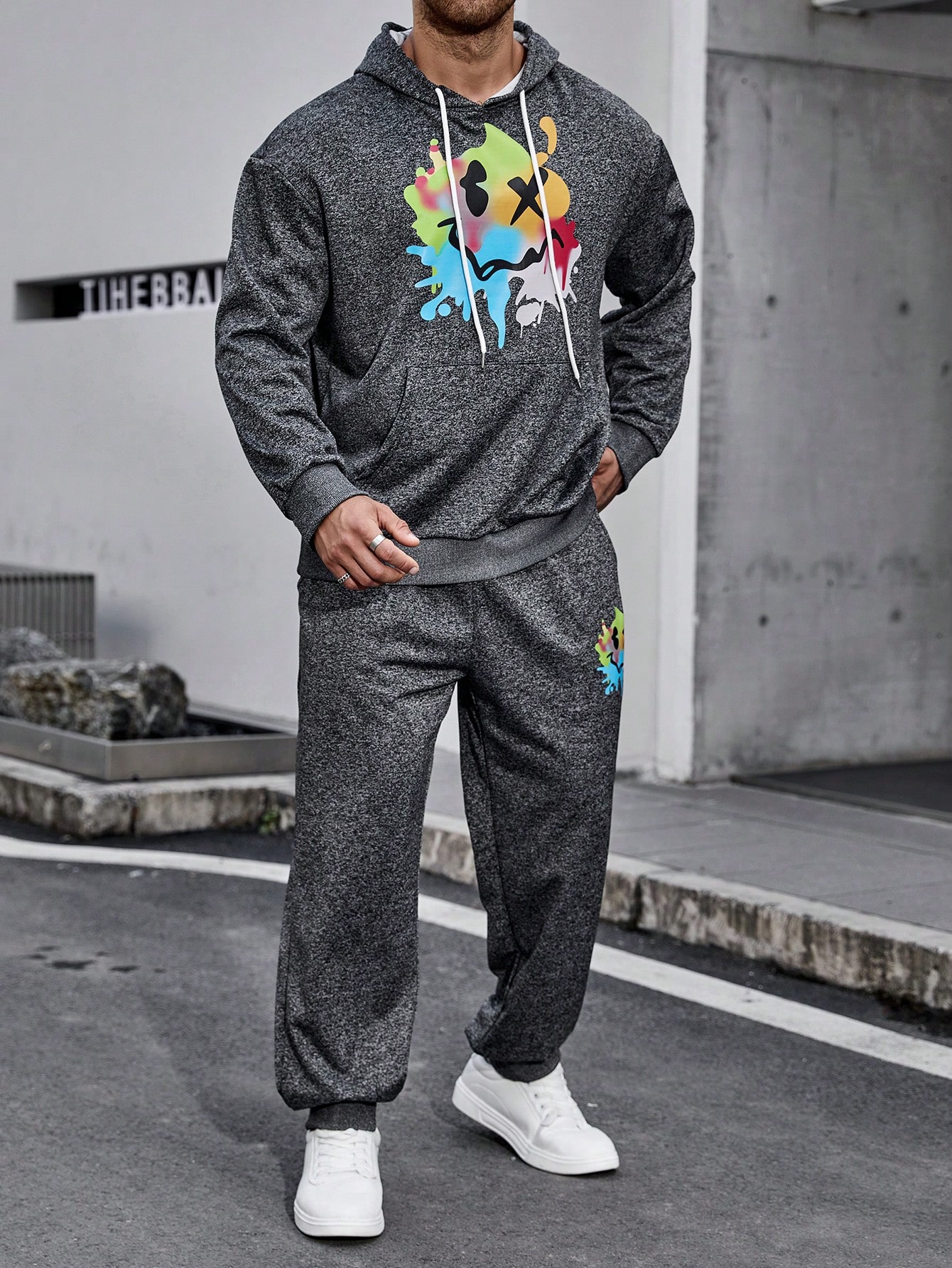 Men Plus Size Hoodie & Sweatshirt Co-ords