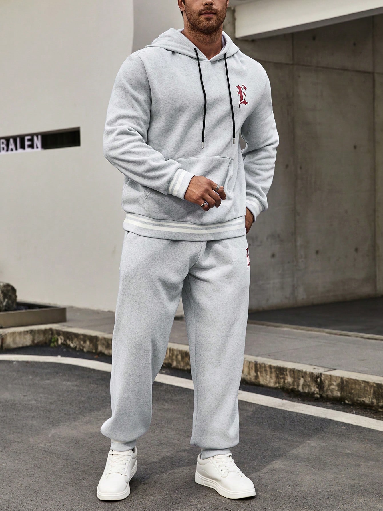 Men Plus Size Hoodie & Sweatshirt Co-ords