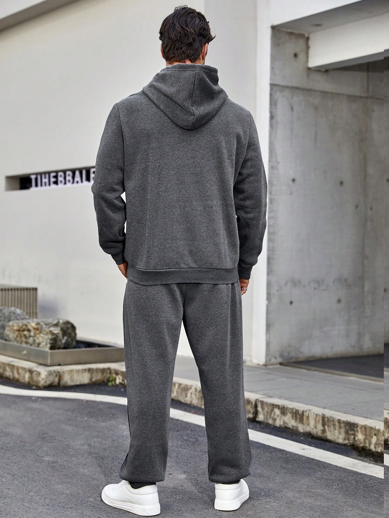 Men Plus Size Hoodie & Sweatshirt Co-ords