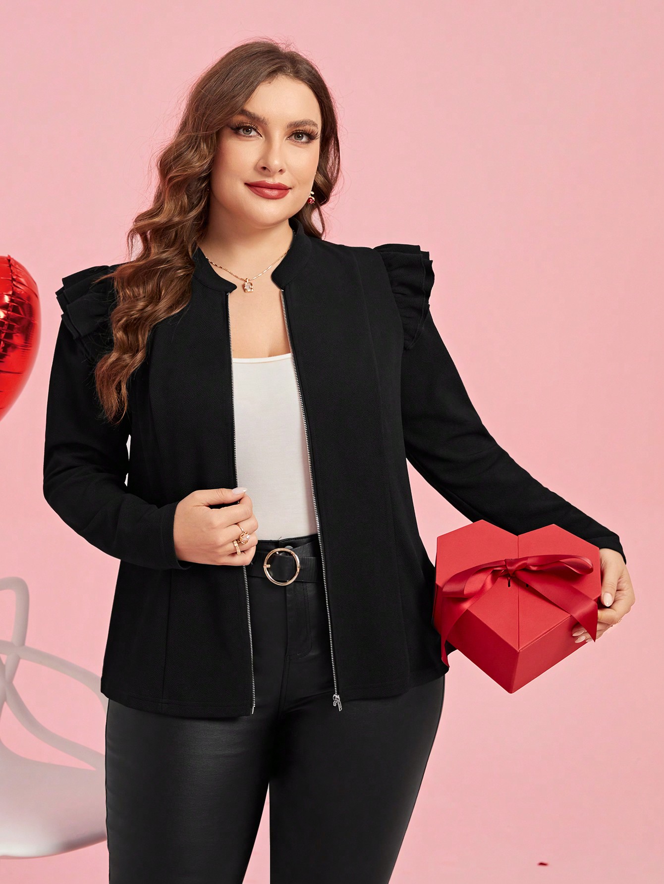 In Casual Plus Size Coats