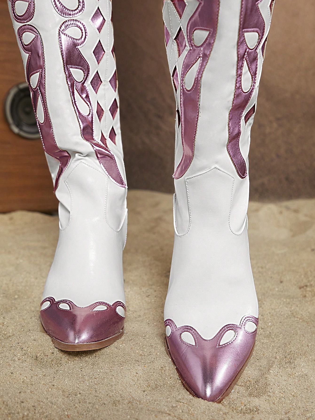 In Pink Women Knee-High Boots