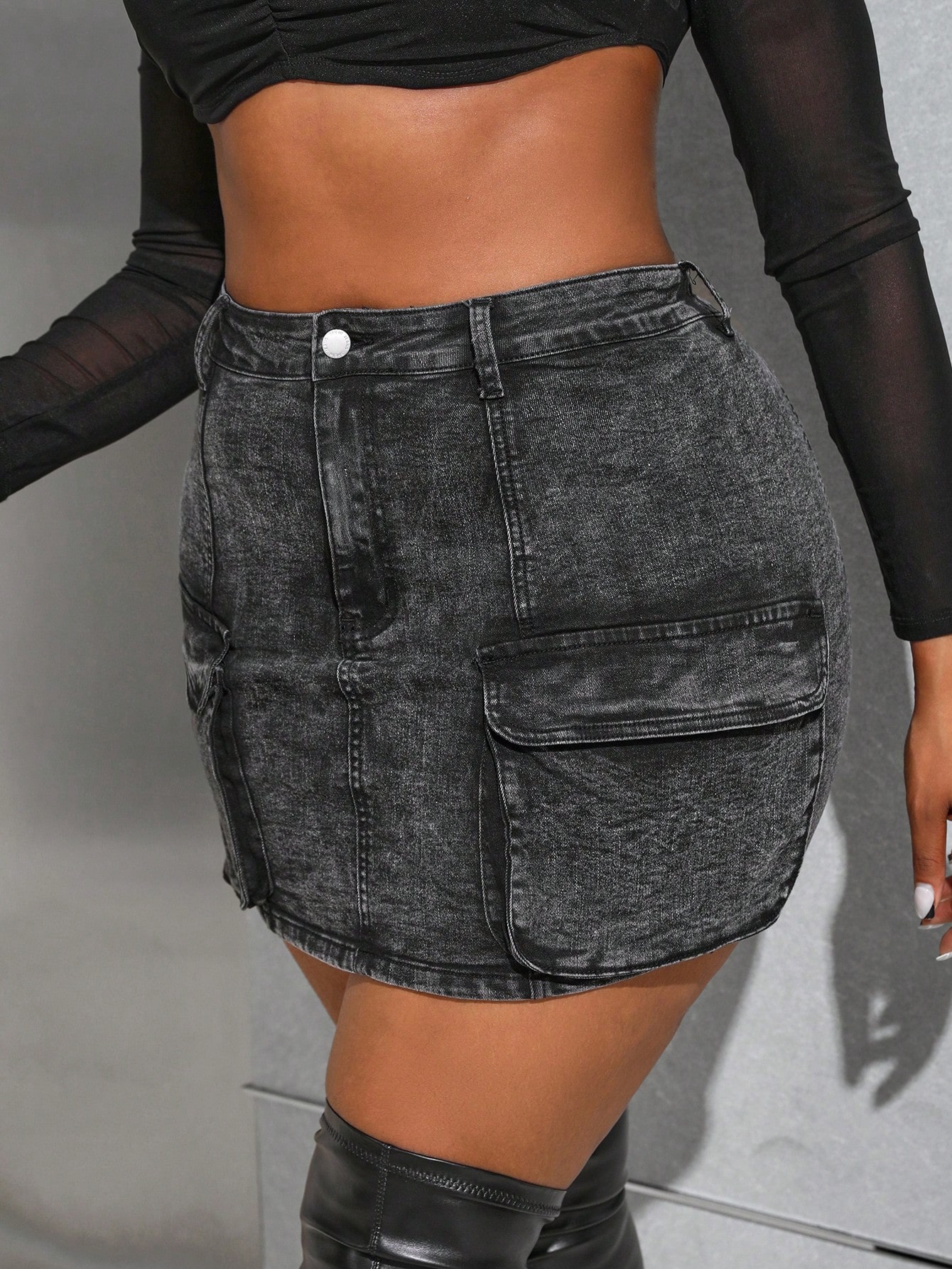 Plus Size Denim Skirts