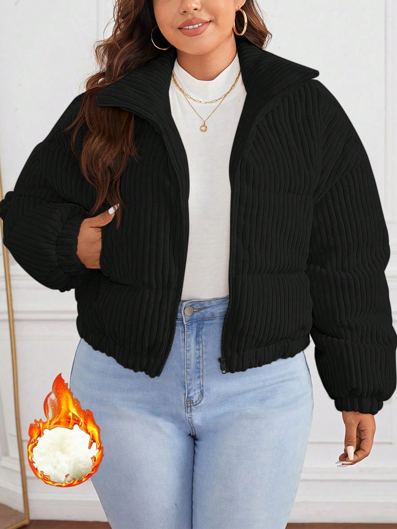 In Casual Plus Size Winter Coats