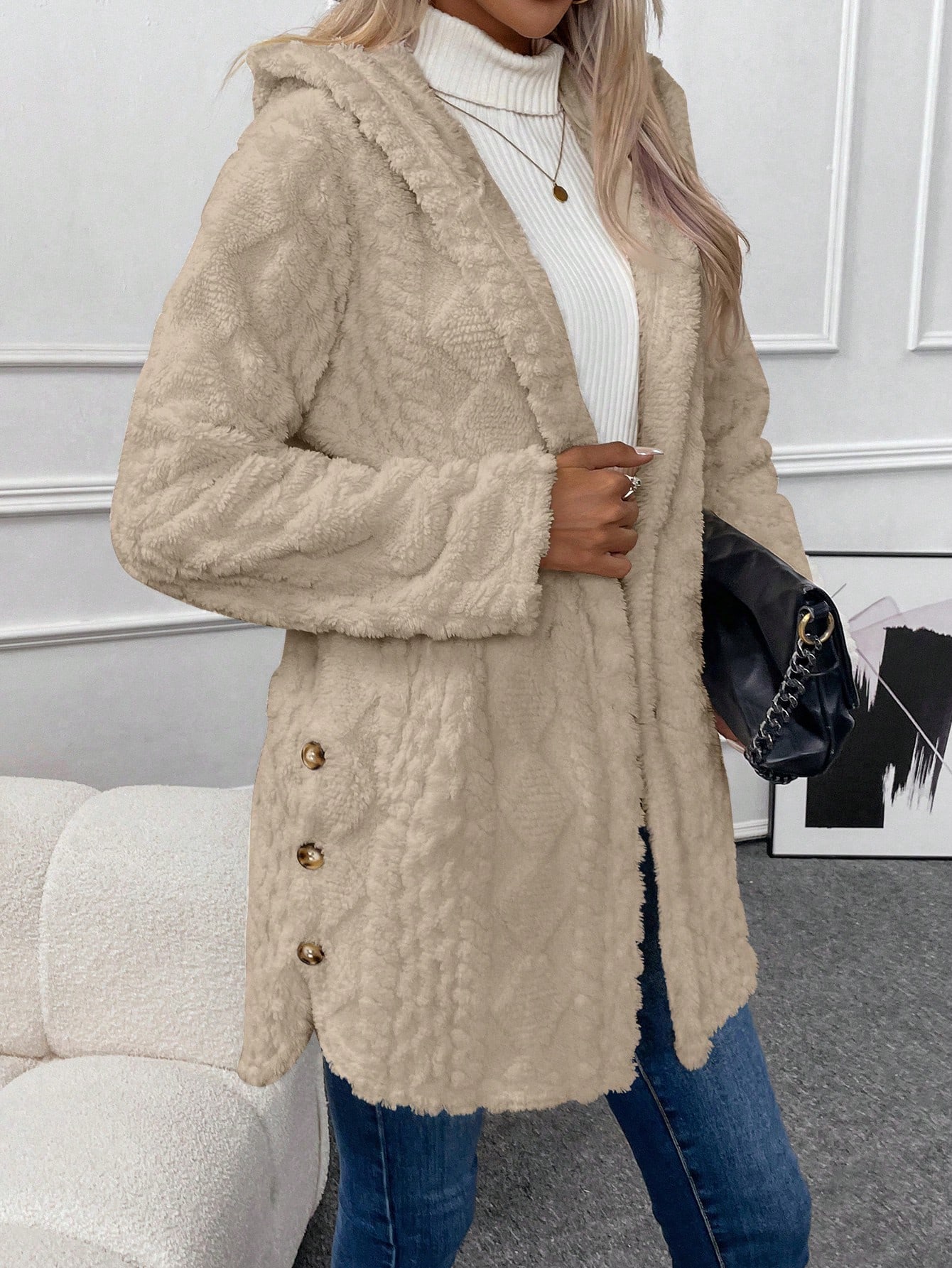 In Long Sleeve Women Coats