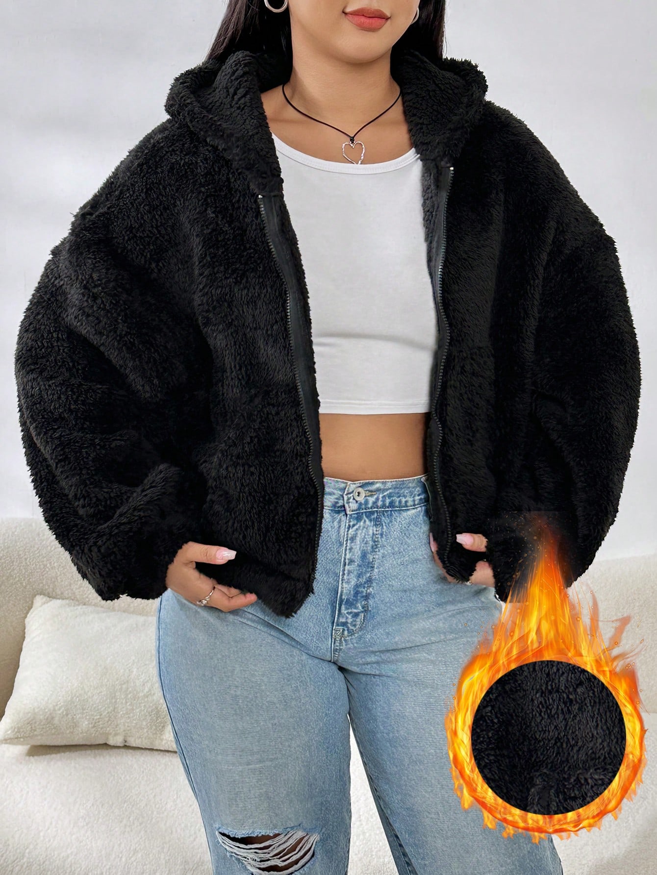 In Black Plus Size Jackets