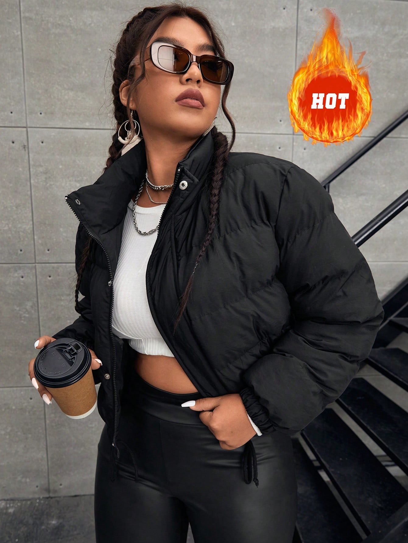 In Casual Plus Size Winter Coats