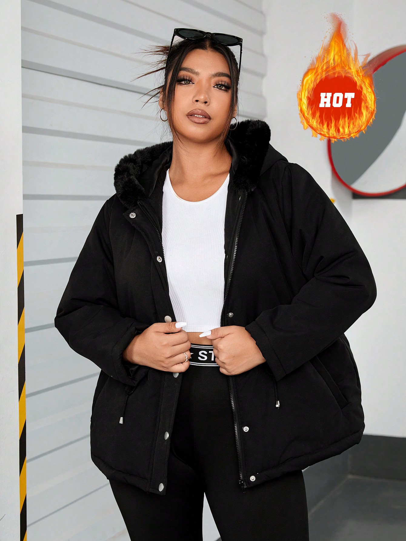 In Casual Plus Size Winter Coats