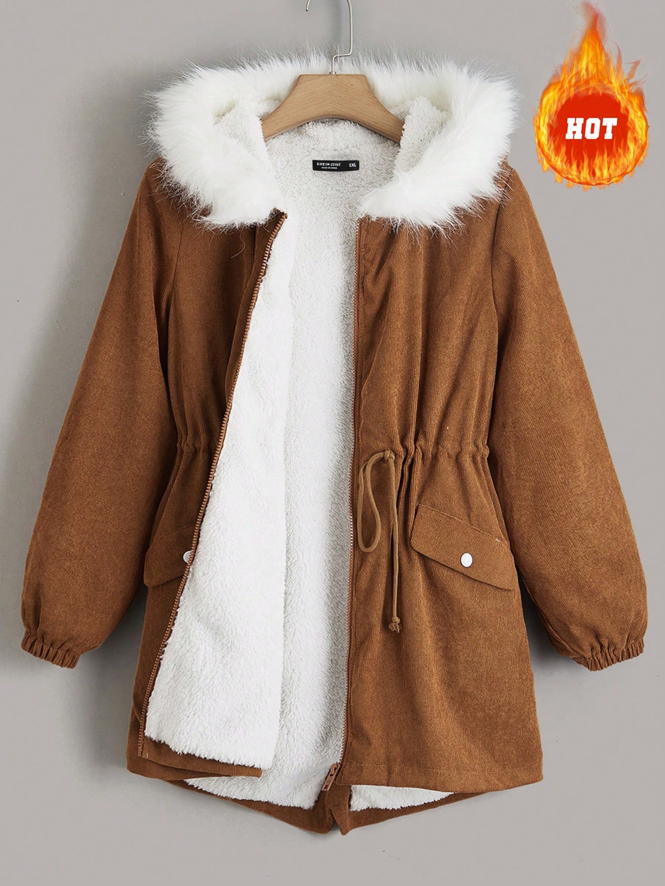 In Casual Plus Size Winter Coats