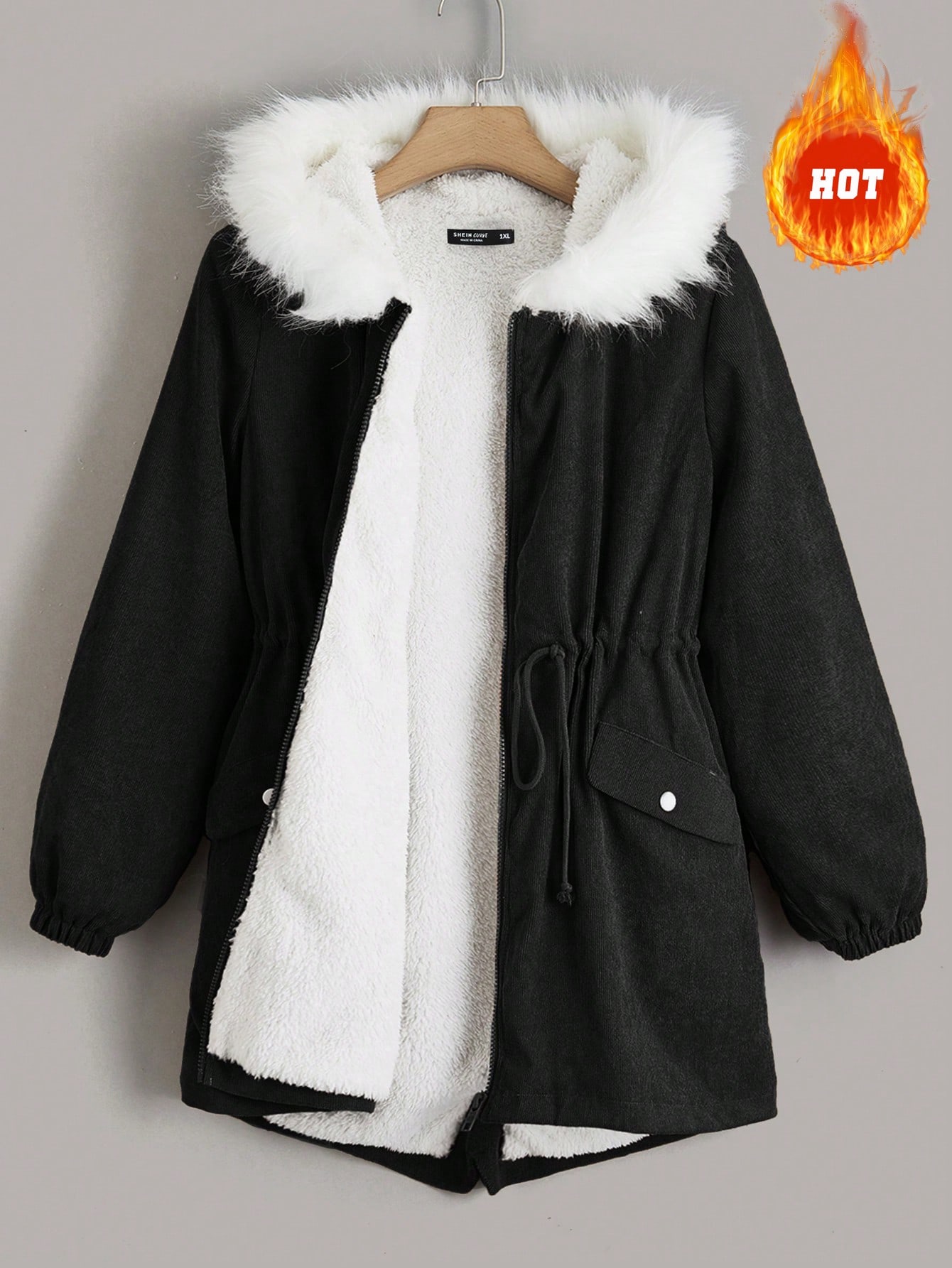 In Casual Plus Size Winter Coats