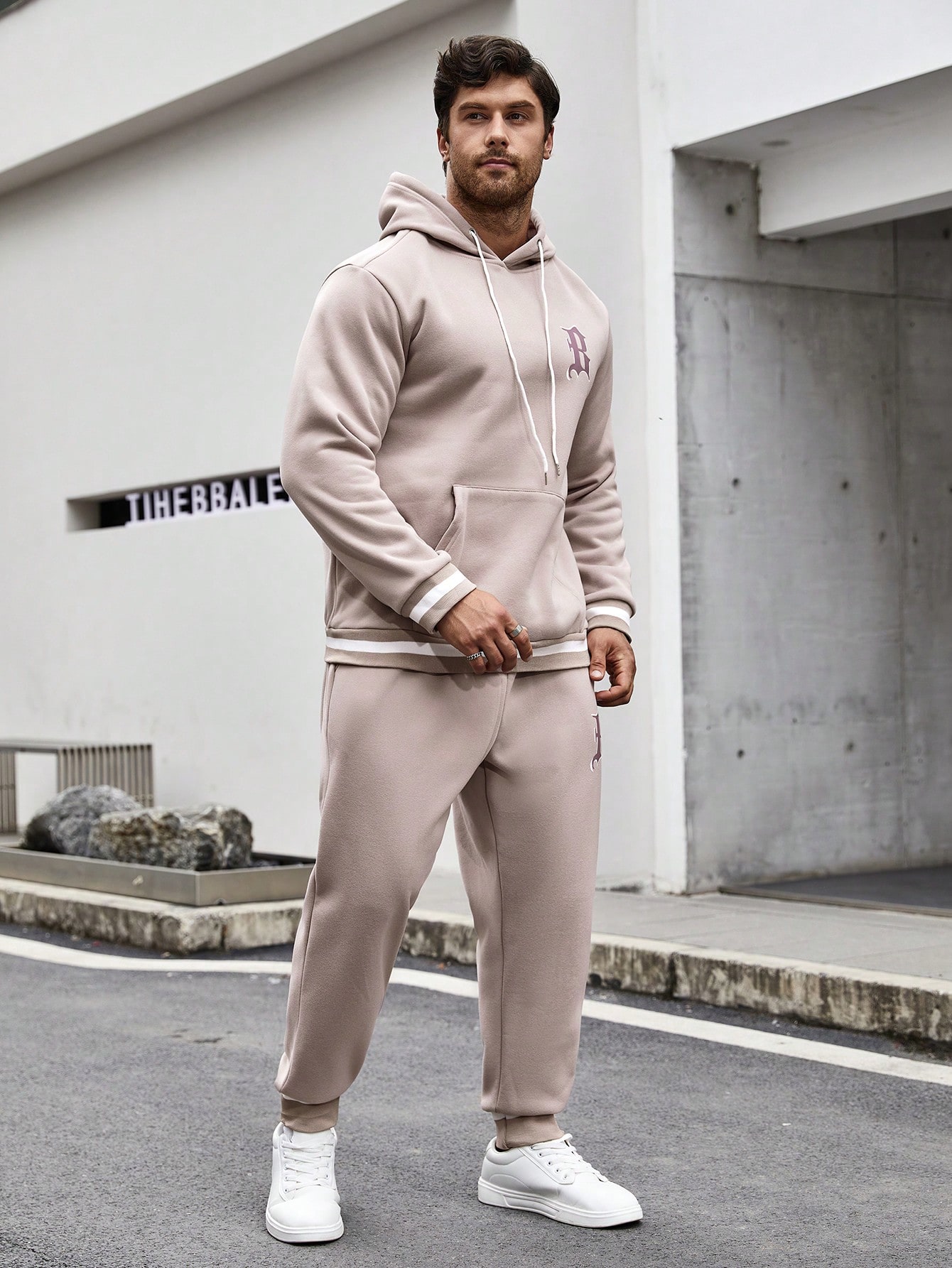 Men Plus Size Hoodie & Sweatshirt Co-ords