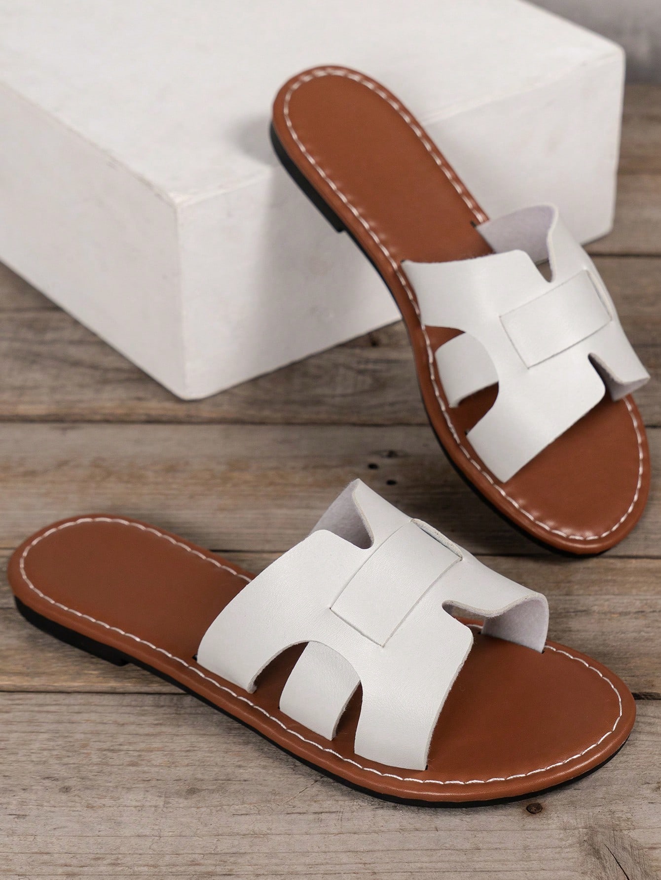 In White Women Flat Sandals