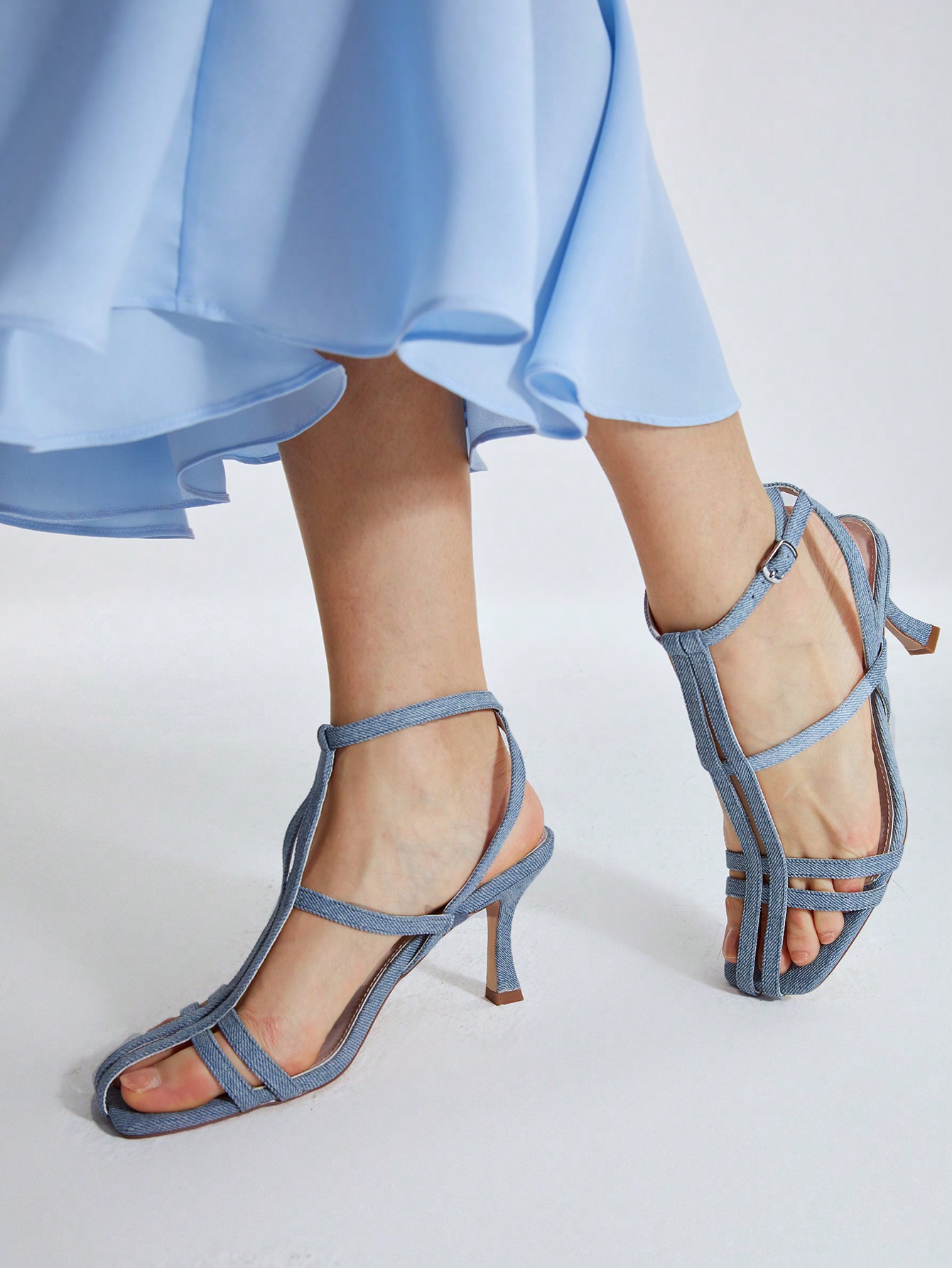 In Blue Women Heeled Sandals