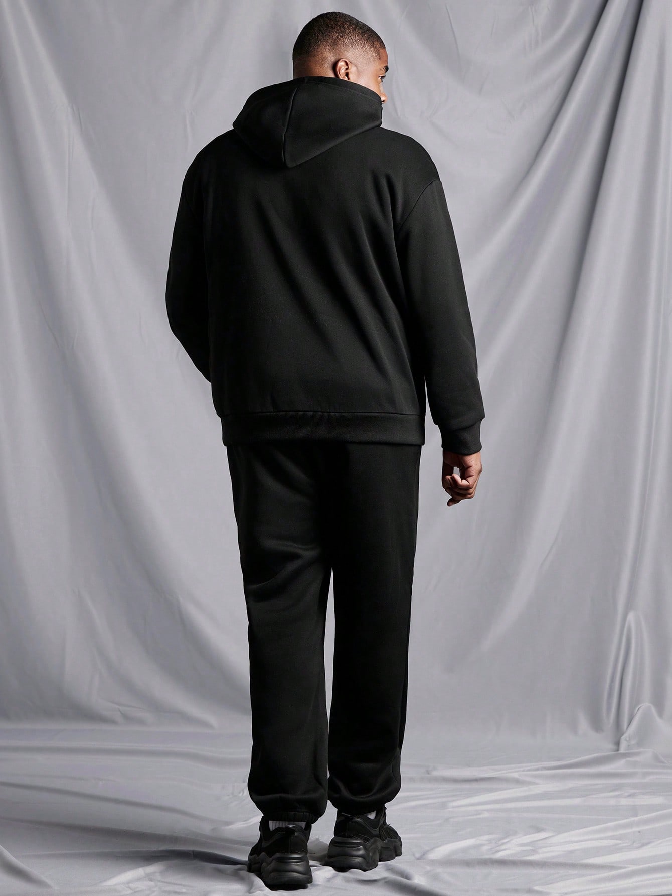 Men Plus Size Hoodie & Sweatshirt Co-ords