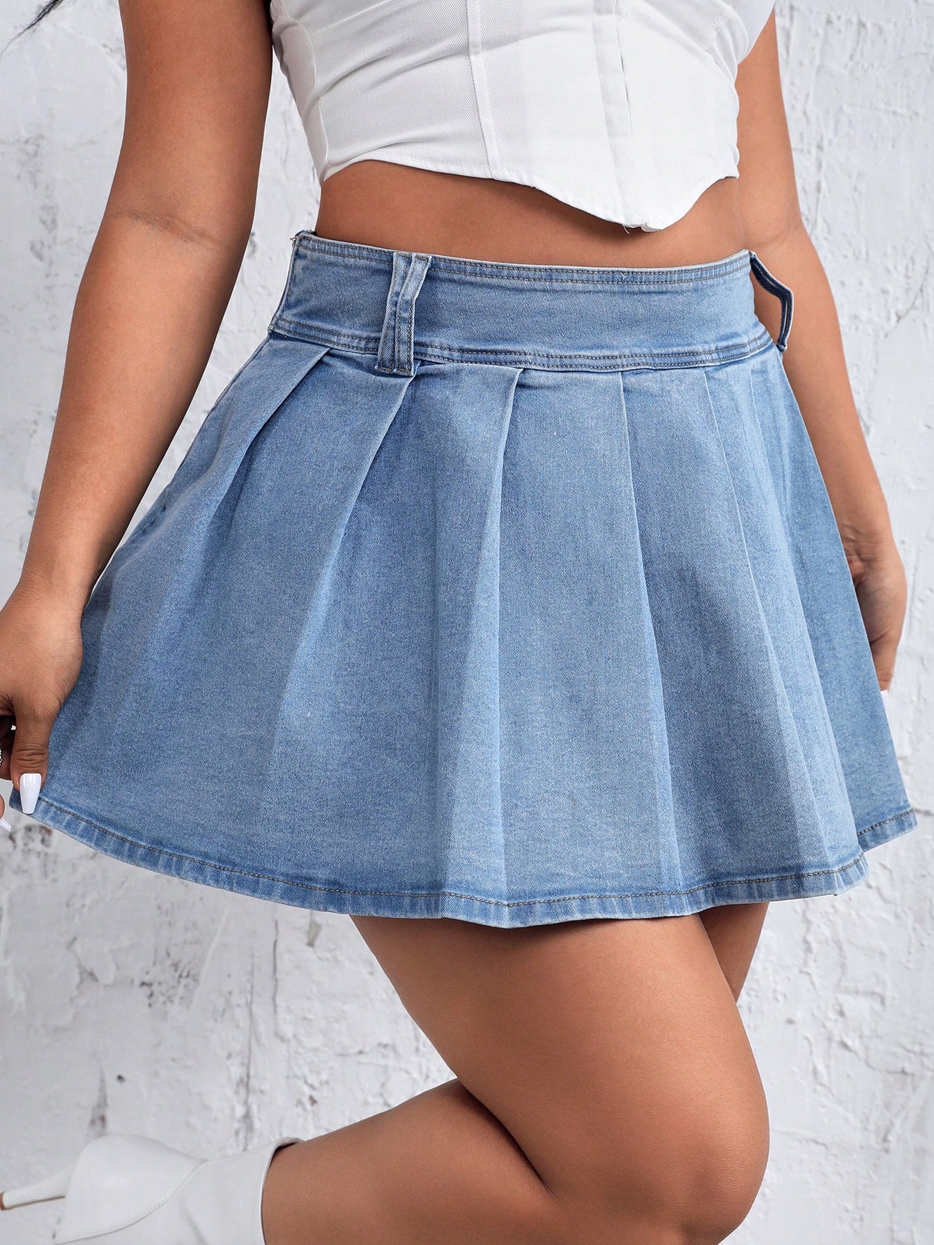 Plus Size Denim Skirts