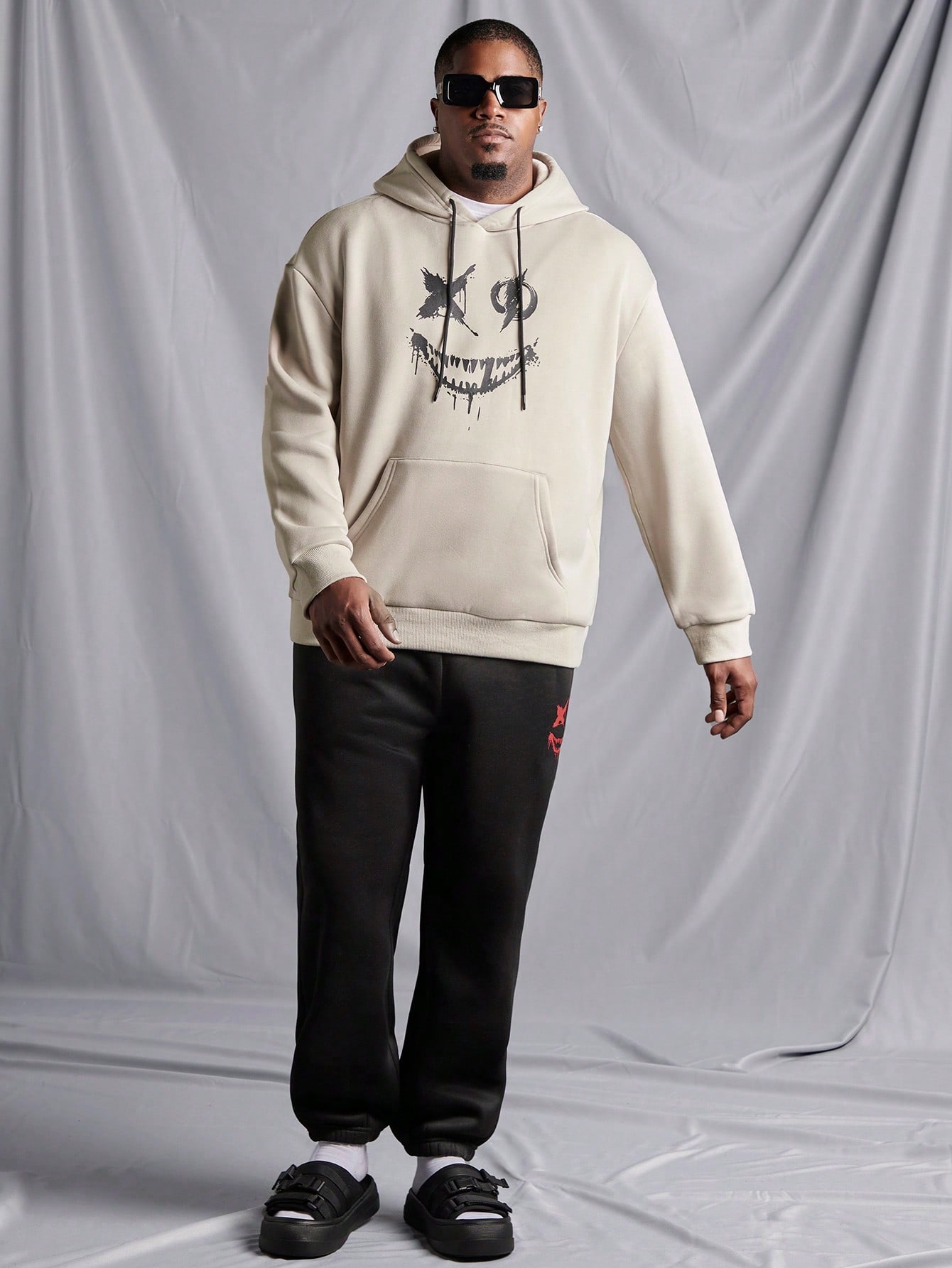 Men Plus Size Hoodie & Sweatshirt Co-ords