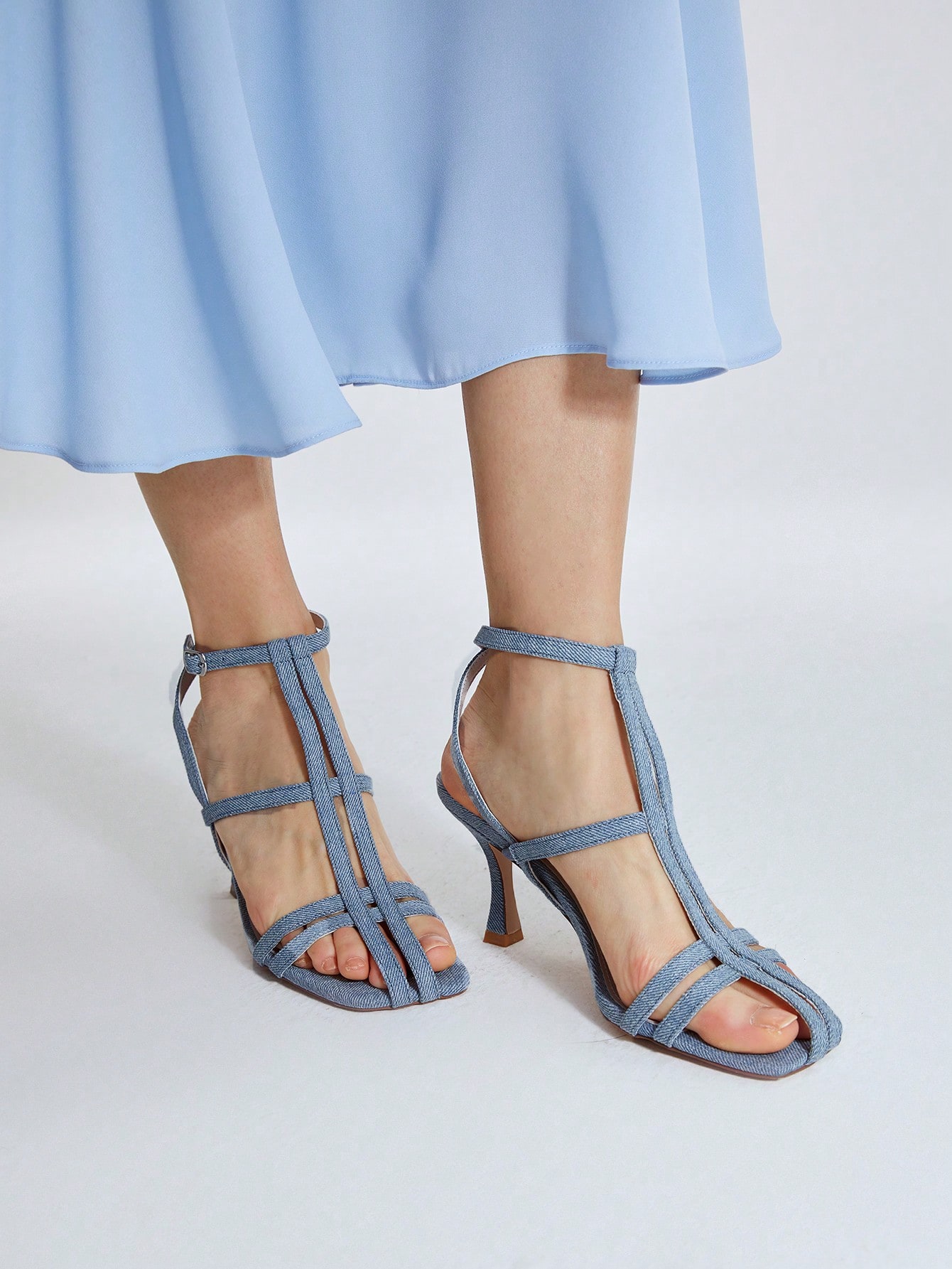 In Blue Women Heeled Sandals