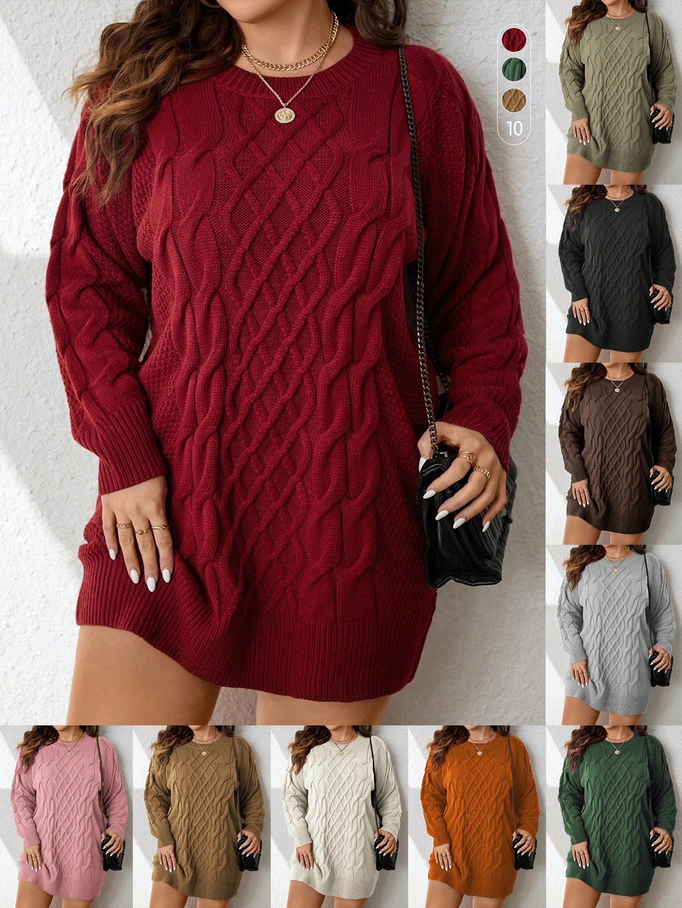 In Casual Plus Size Sweater Dresses