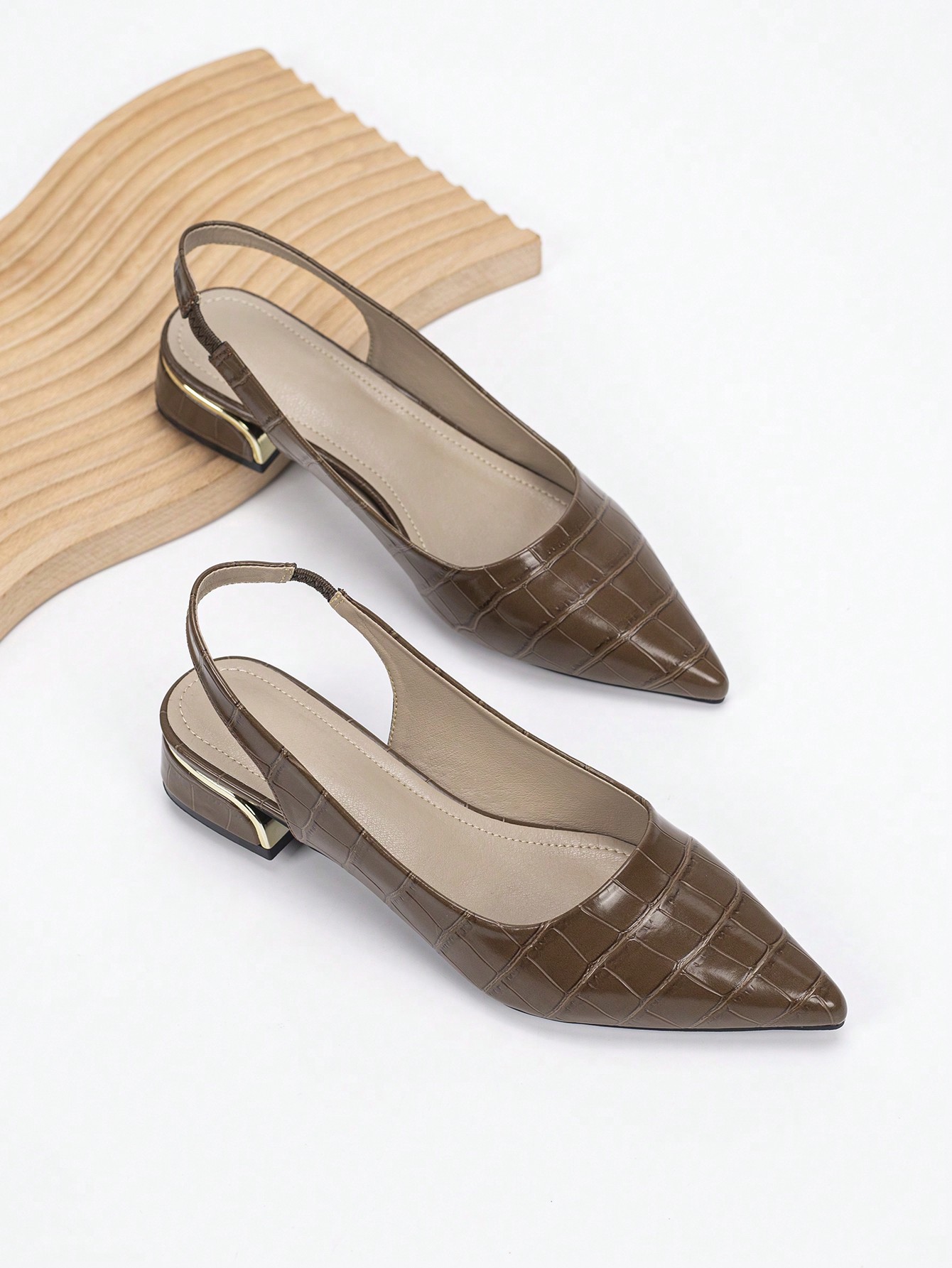 In Coffee Brown Women Flats