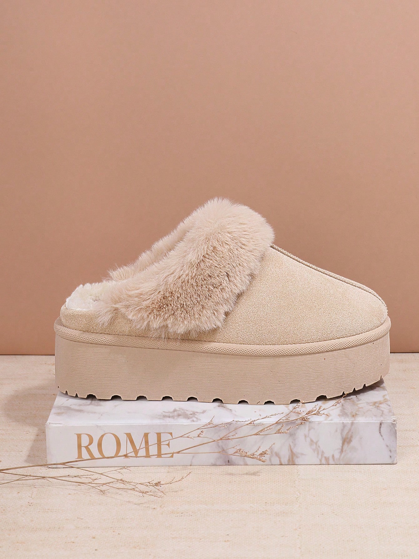 In Beige Women Home Slippers