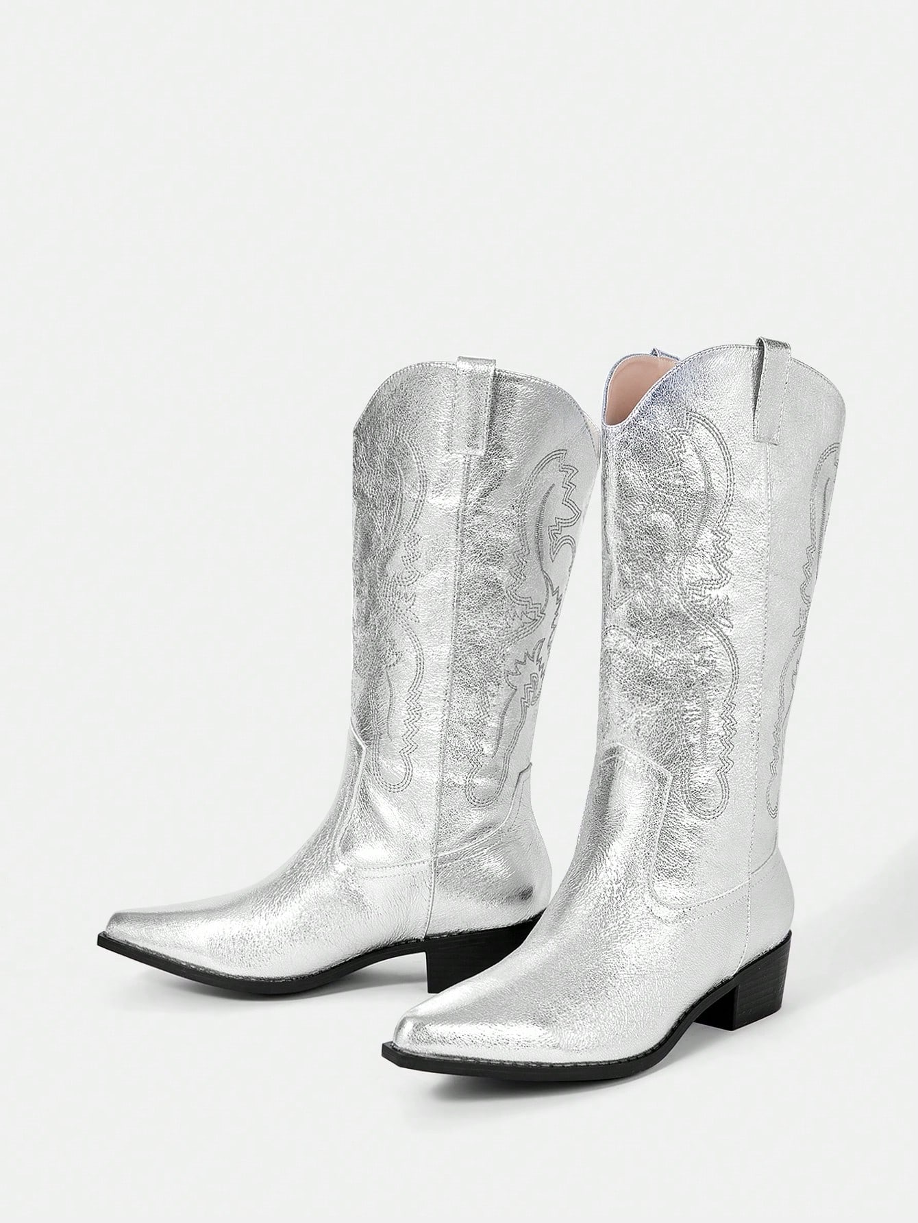 In Silver Women Fashion Boots