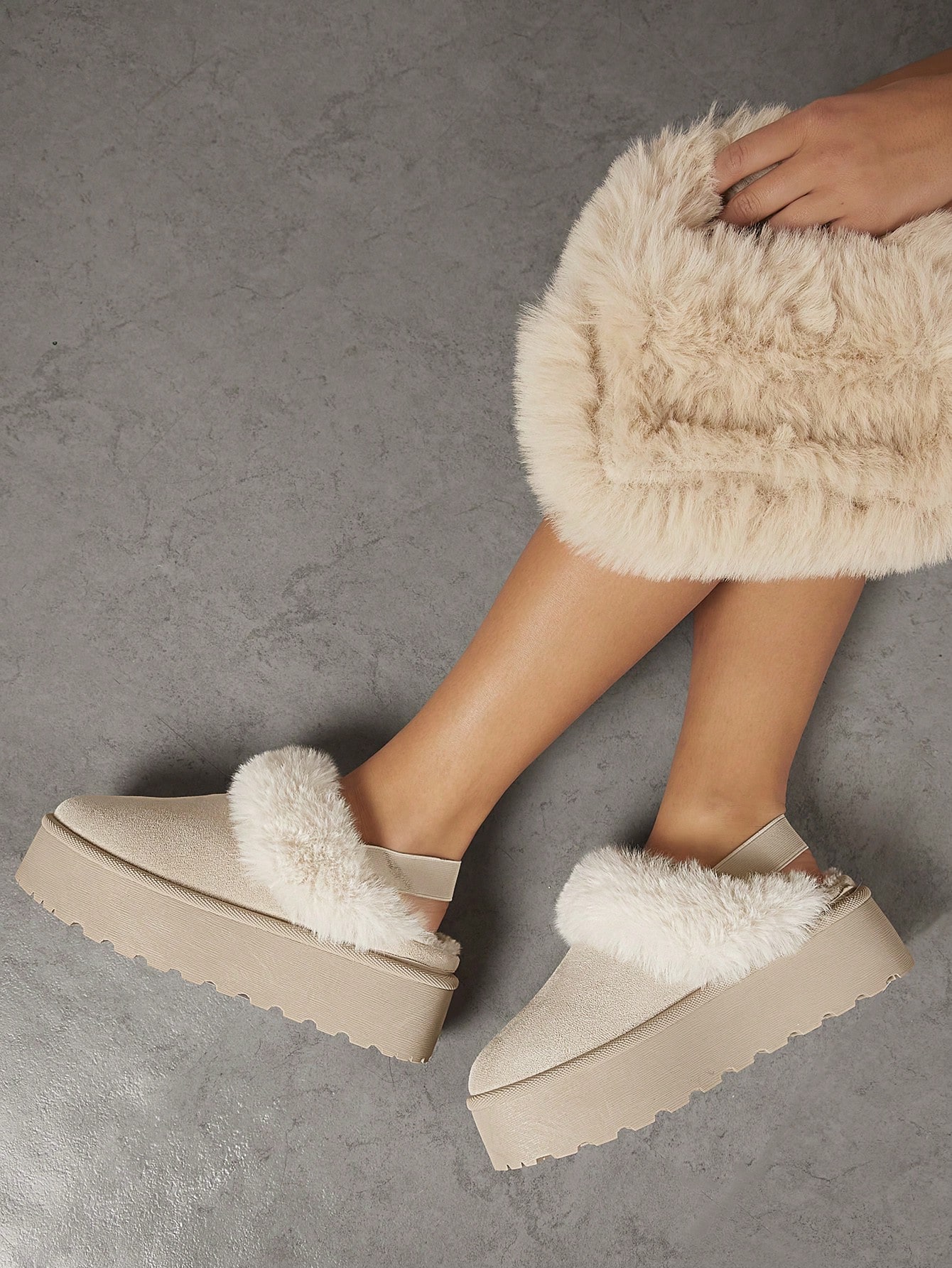 In Beige Women Home Slippers