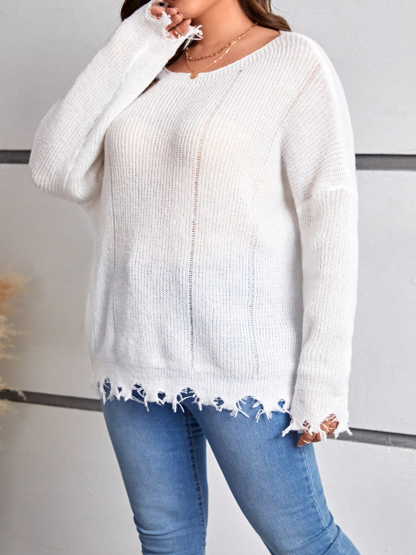 In White Plus Size Sweaters