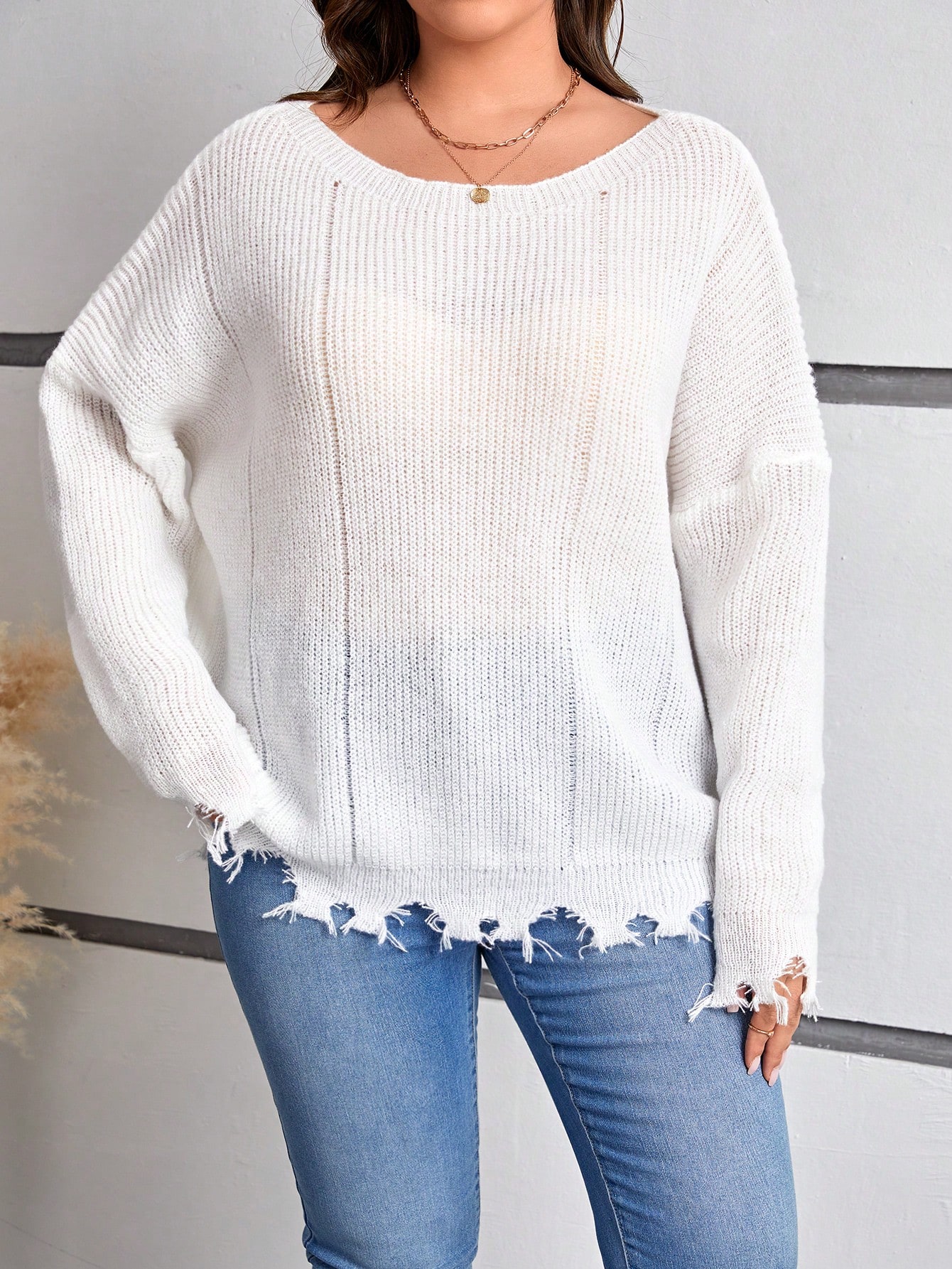 In White Plus Size Sweaters