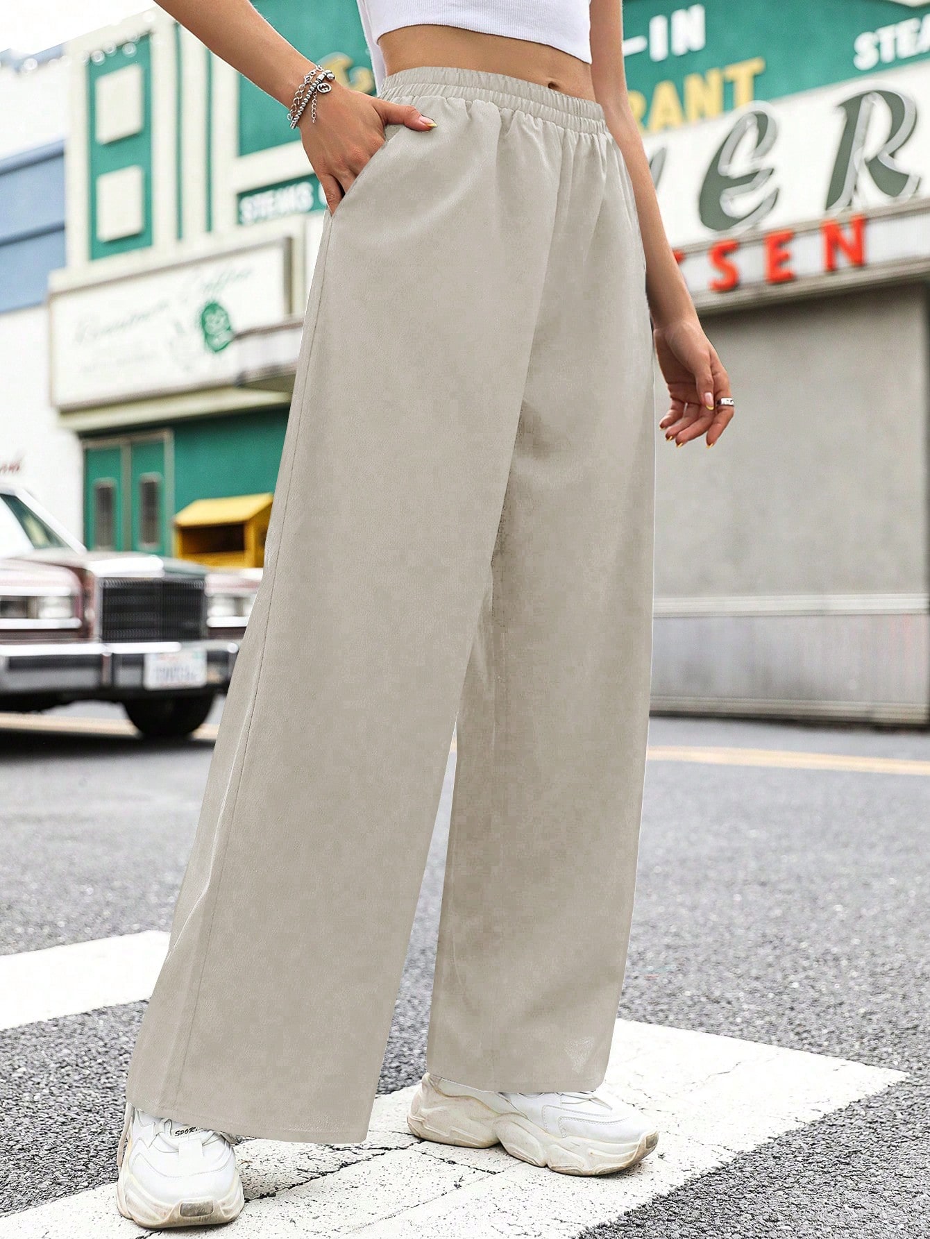 In Beige Women Pants