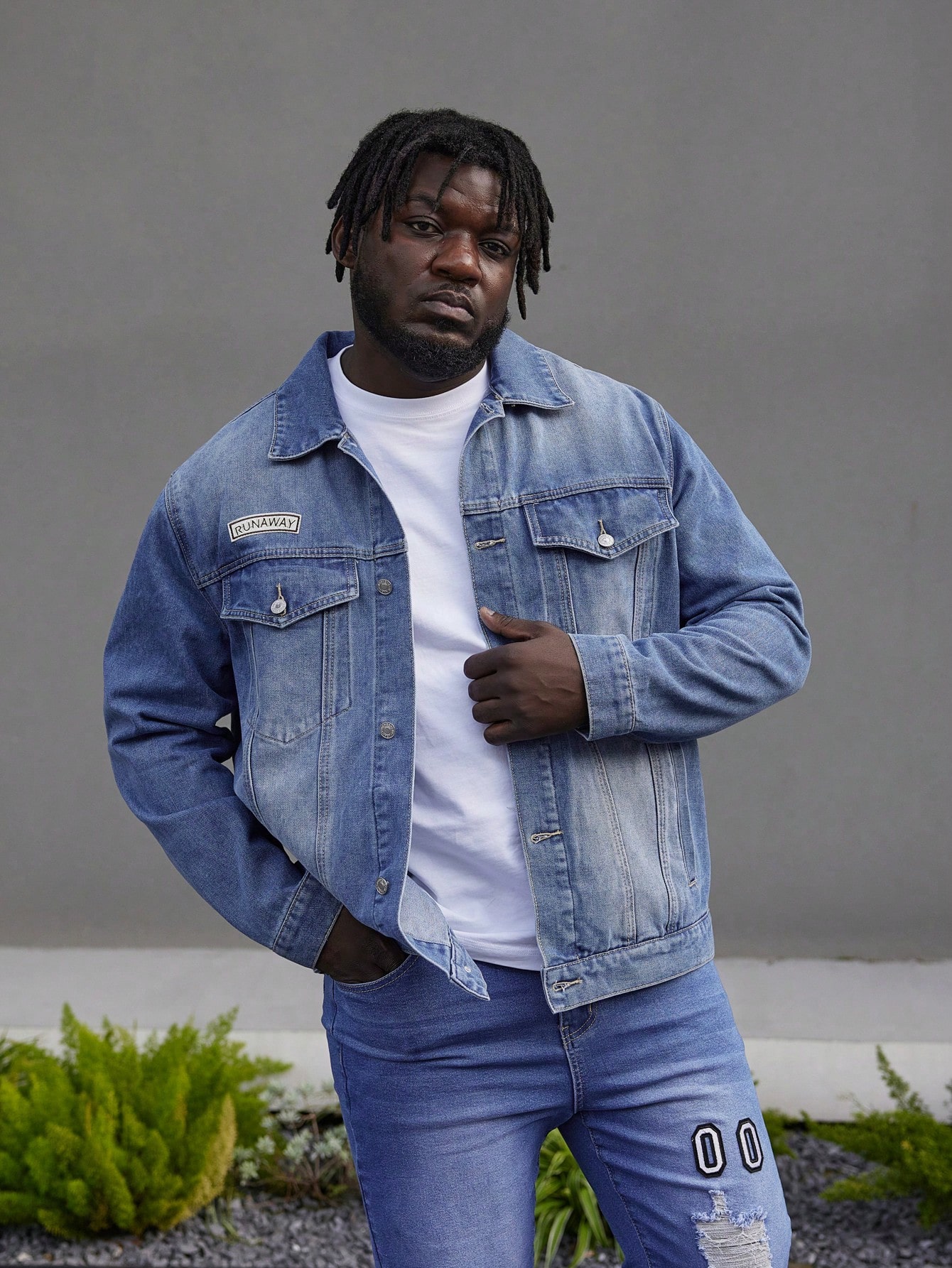 Men Plus Size Denim Jackets