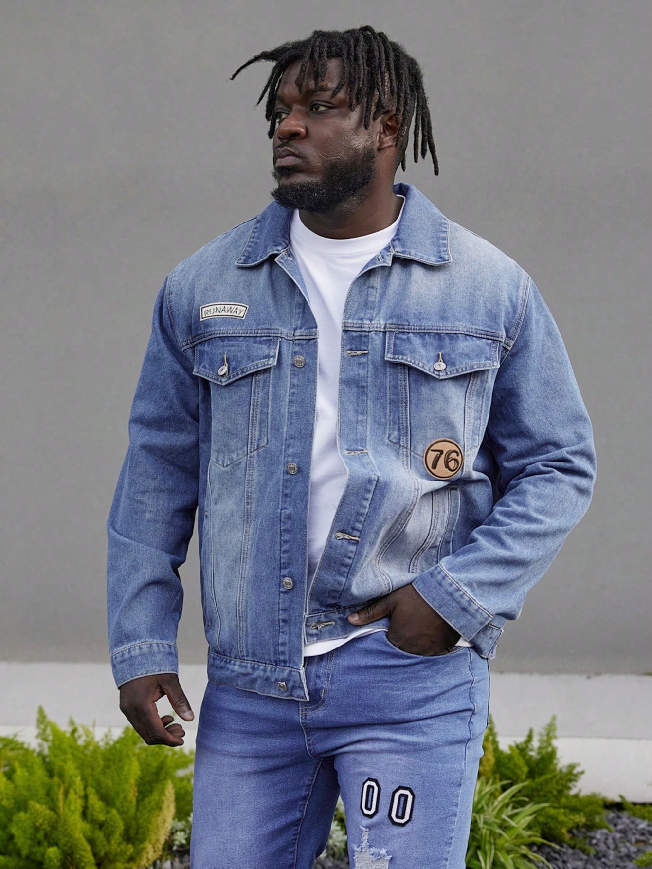 Men Plus Size Denim Jackets