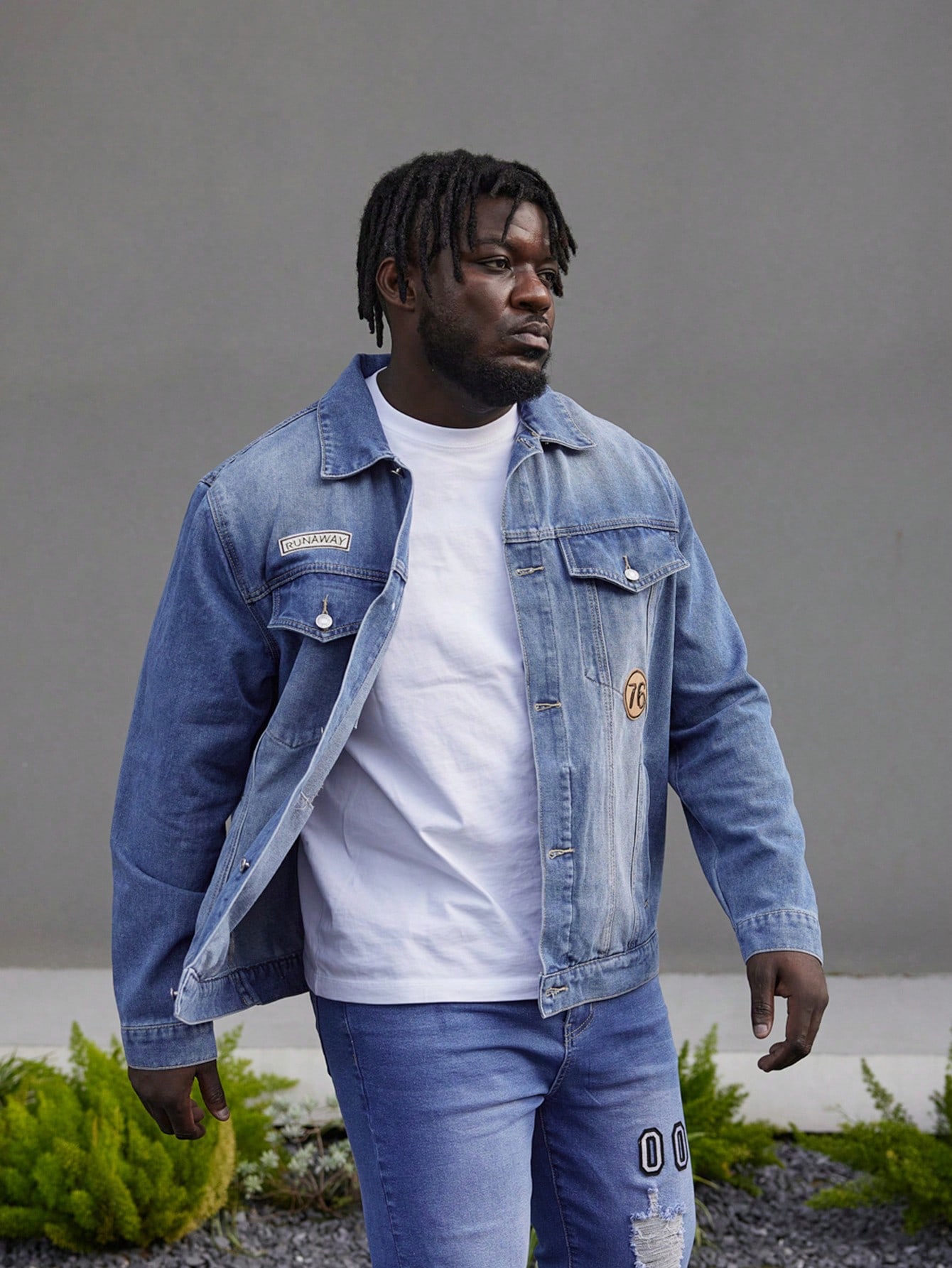 Men Plus Size Denim Jackets