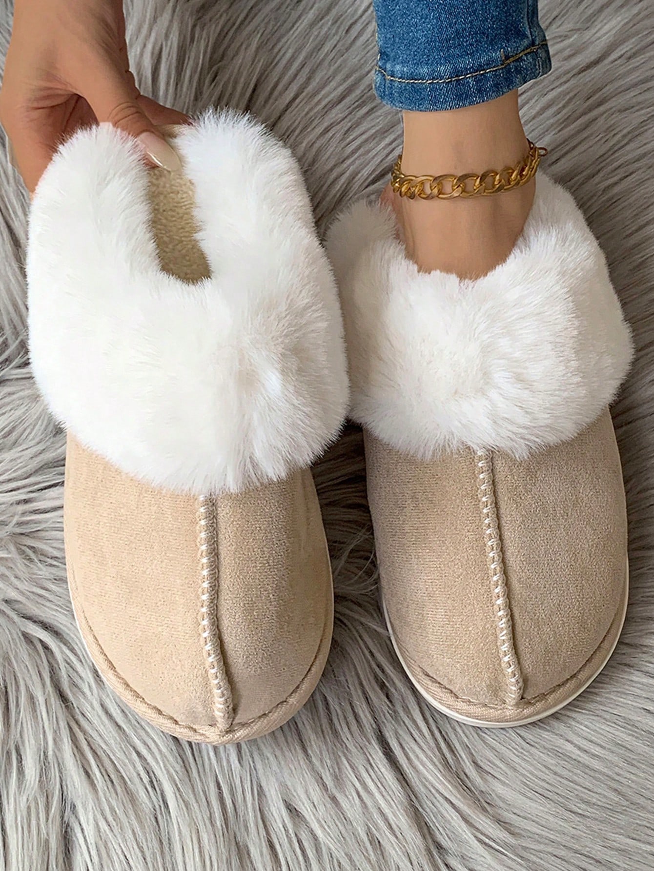 In Khaki Women Home Slippers