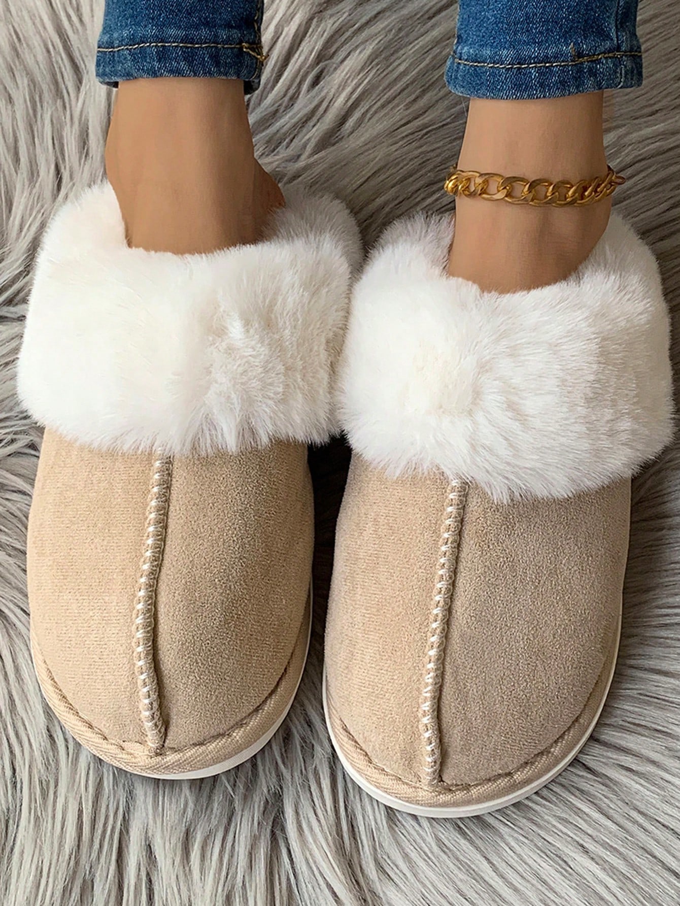 In Khaki Women Home Slippers