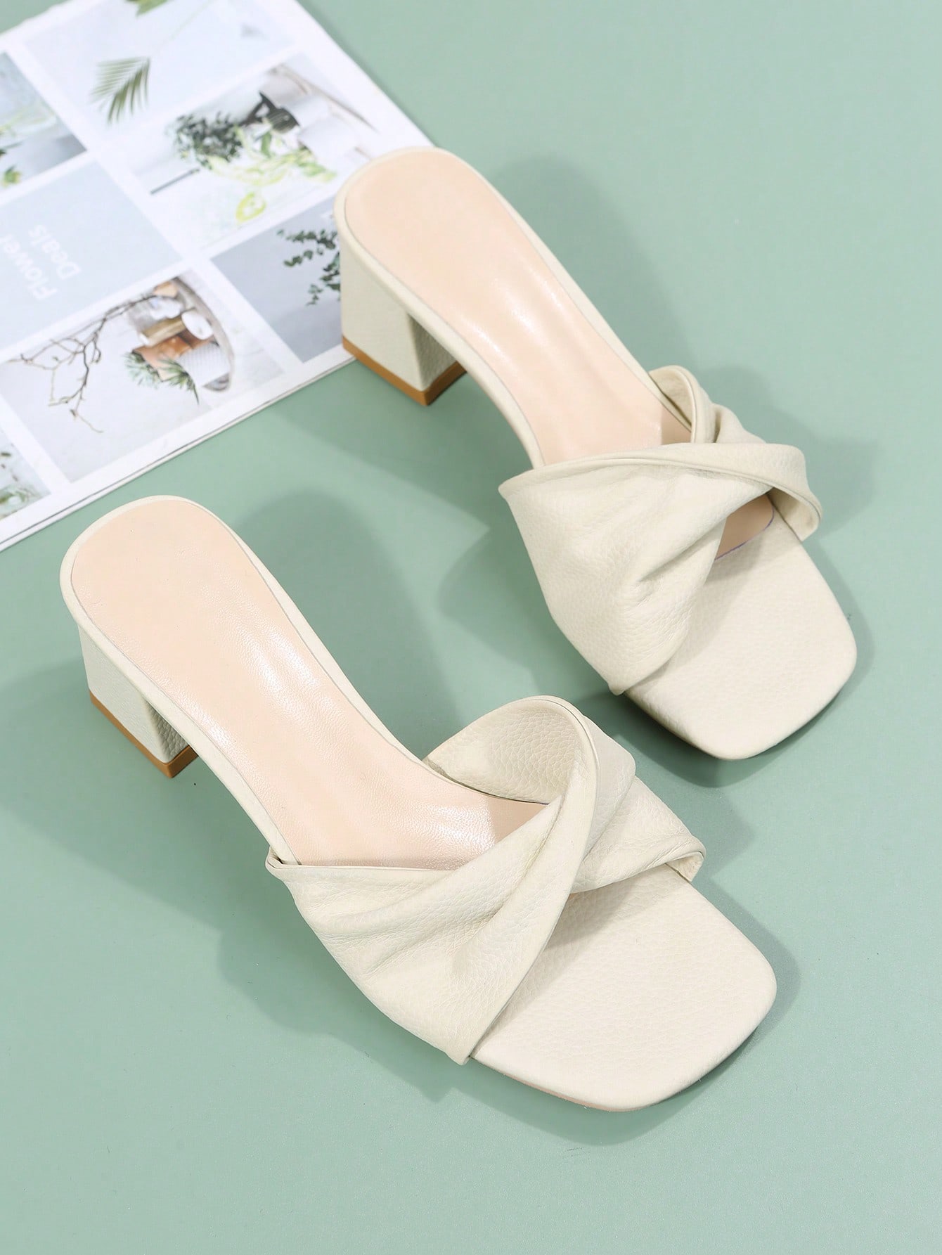 In Beige Women Heeled Sandals