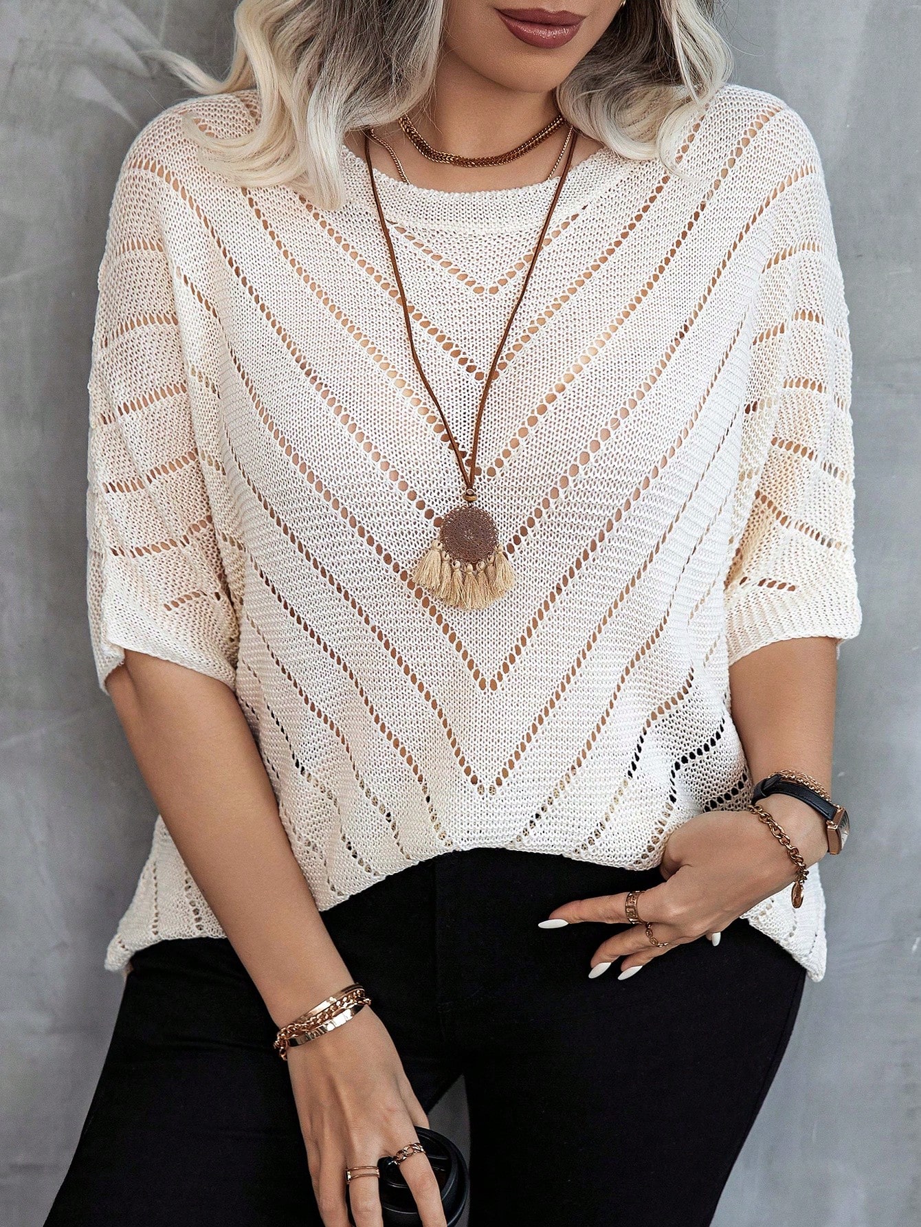 In Casual Plus Size Knit Tops