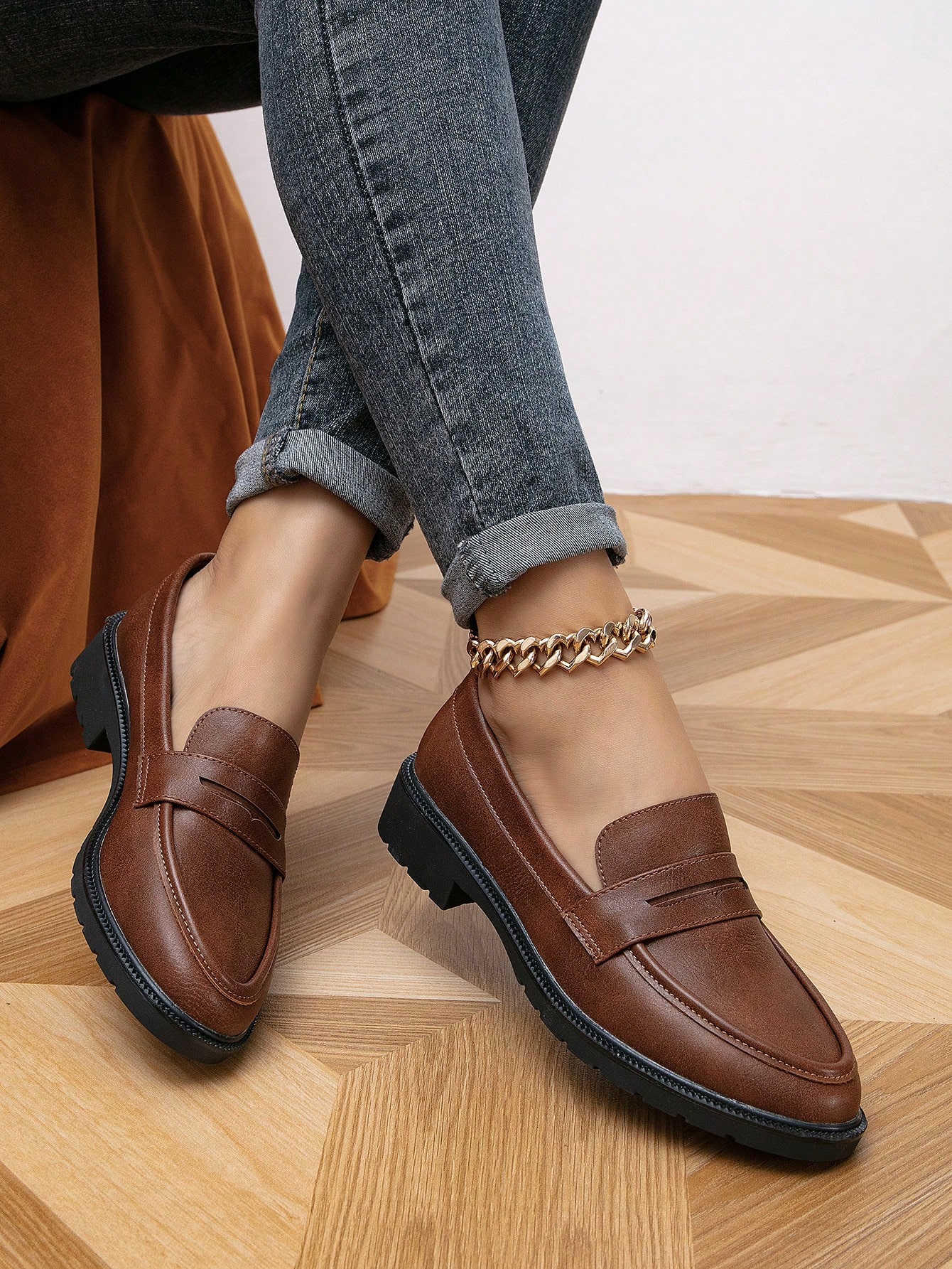 In Coffee Brown Women Flats