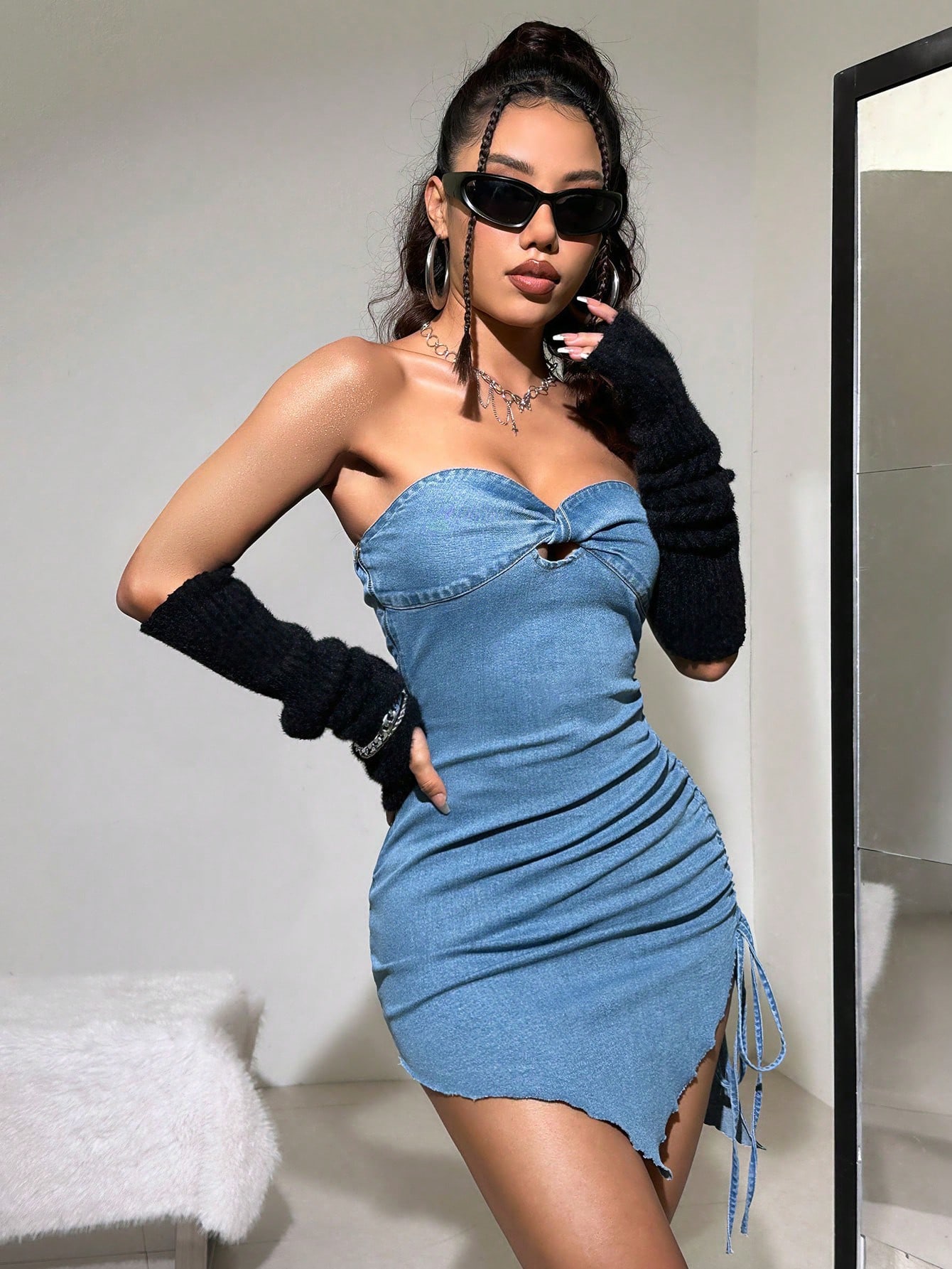 In Blue Women Denim Dresses