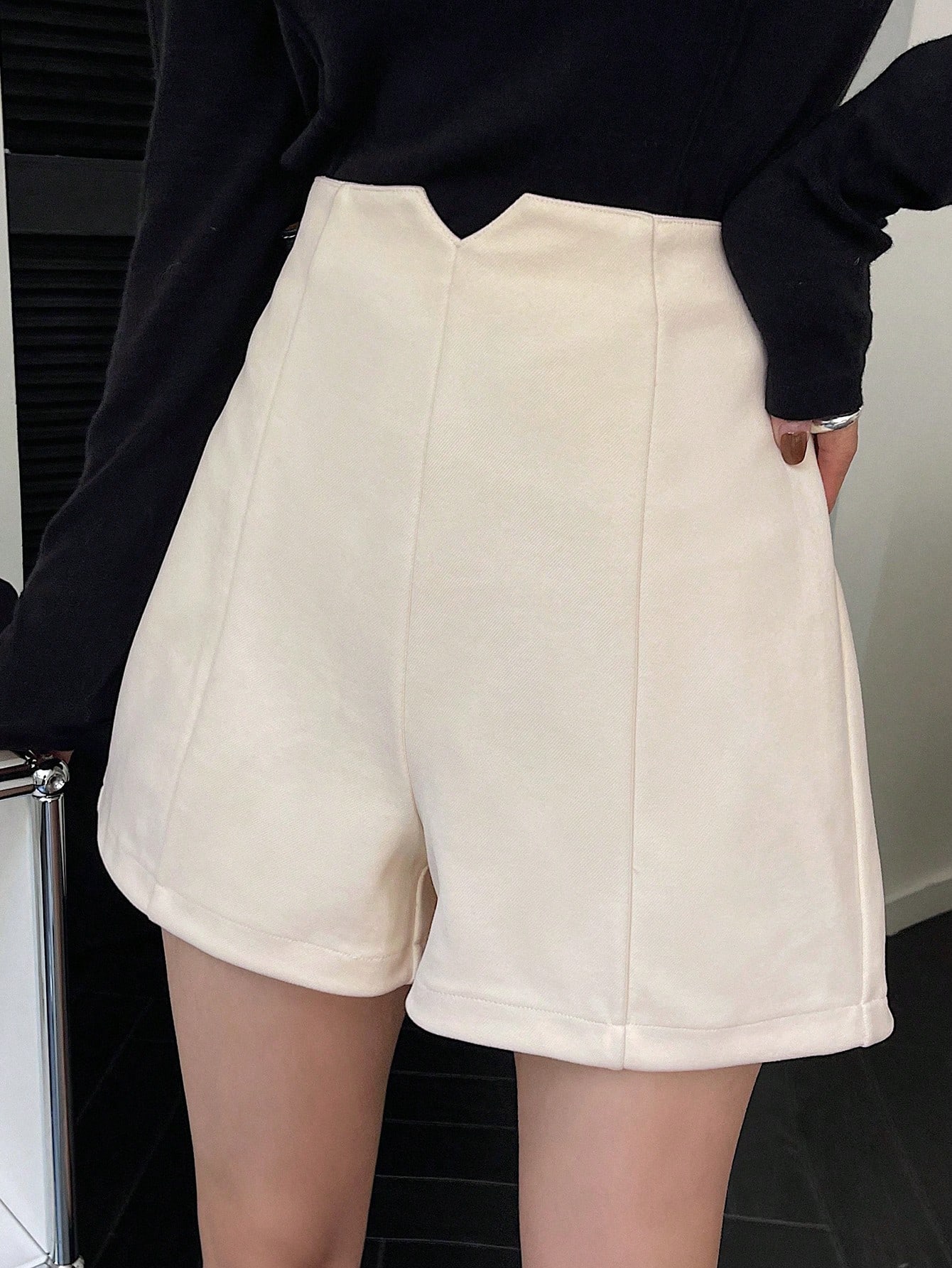 In Beige Women Shorts