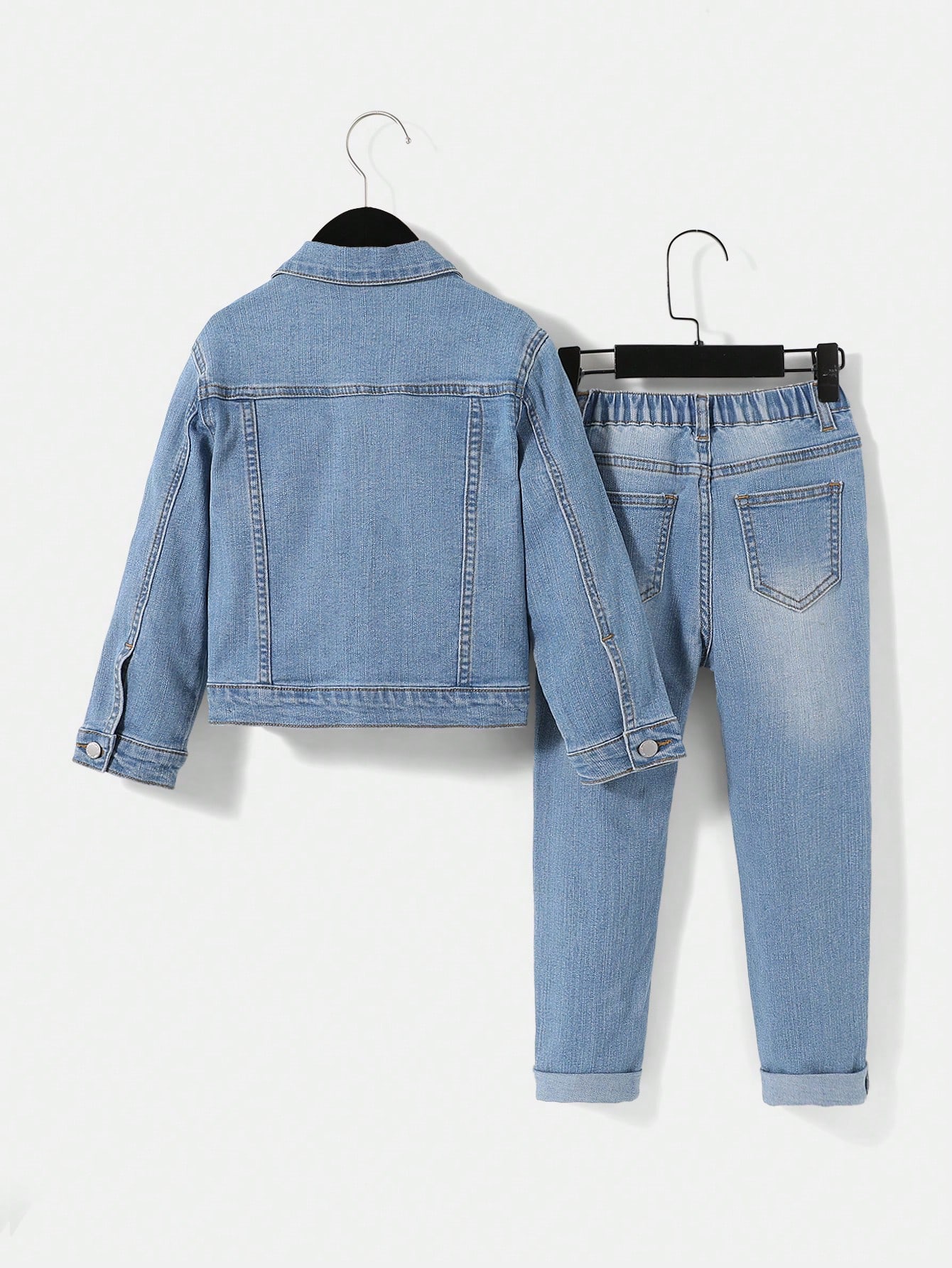 Young Boys Denim Two-piece Outfits