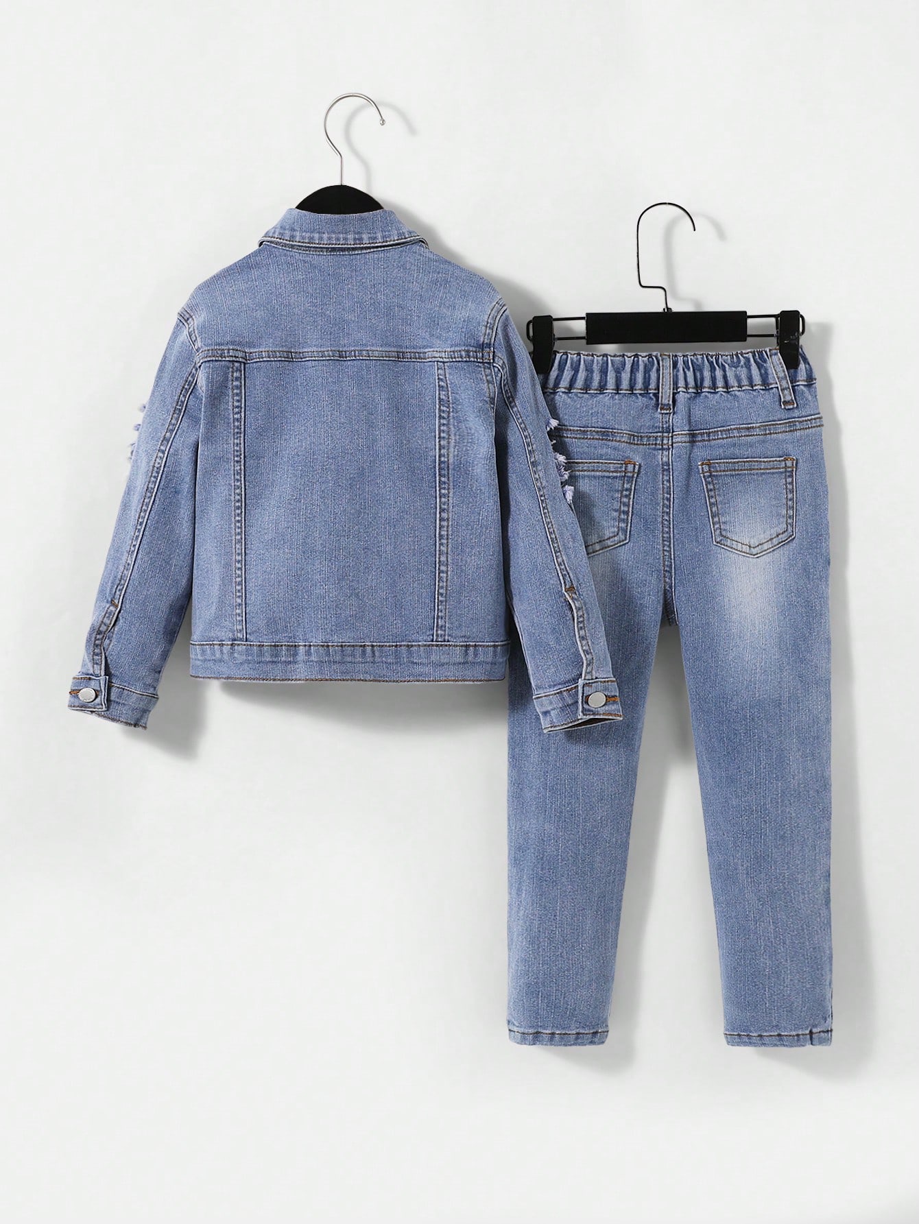 Young Boys Denim Two-piece Outfits