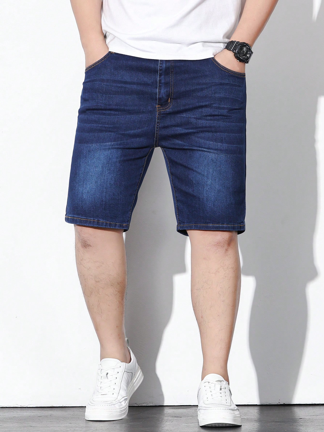 Men Plus Size Denim Shorts