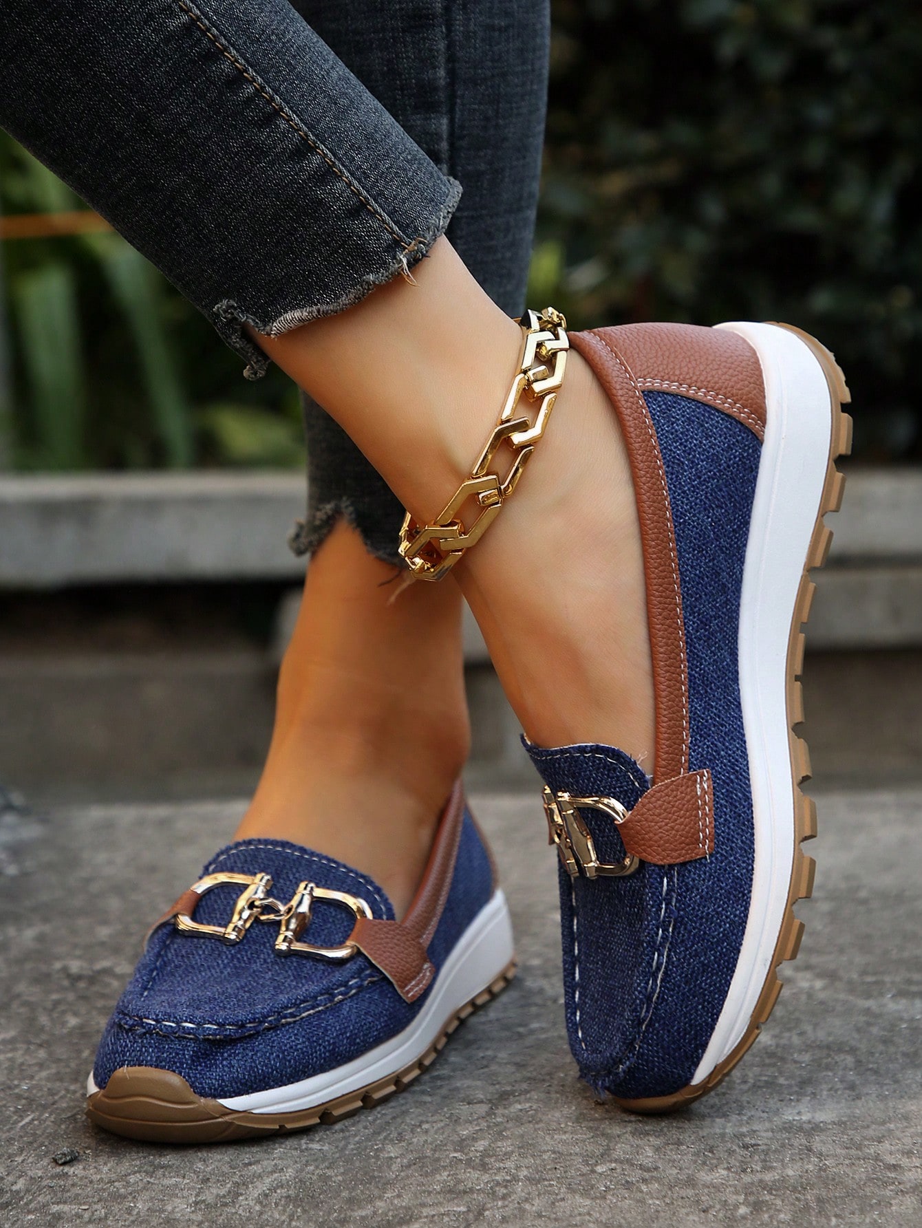 In Blue Women Flats