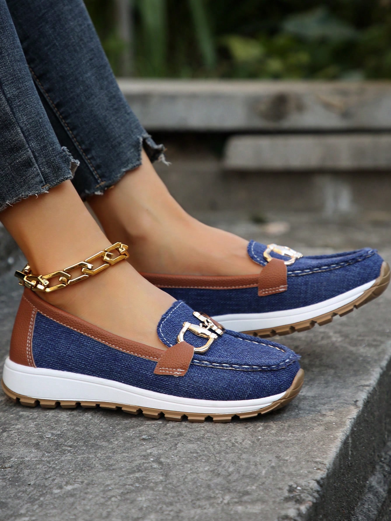 In Blue Women Flats